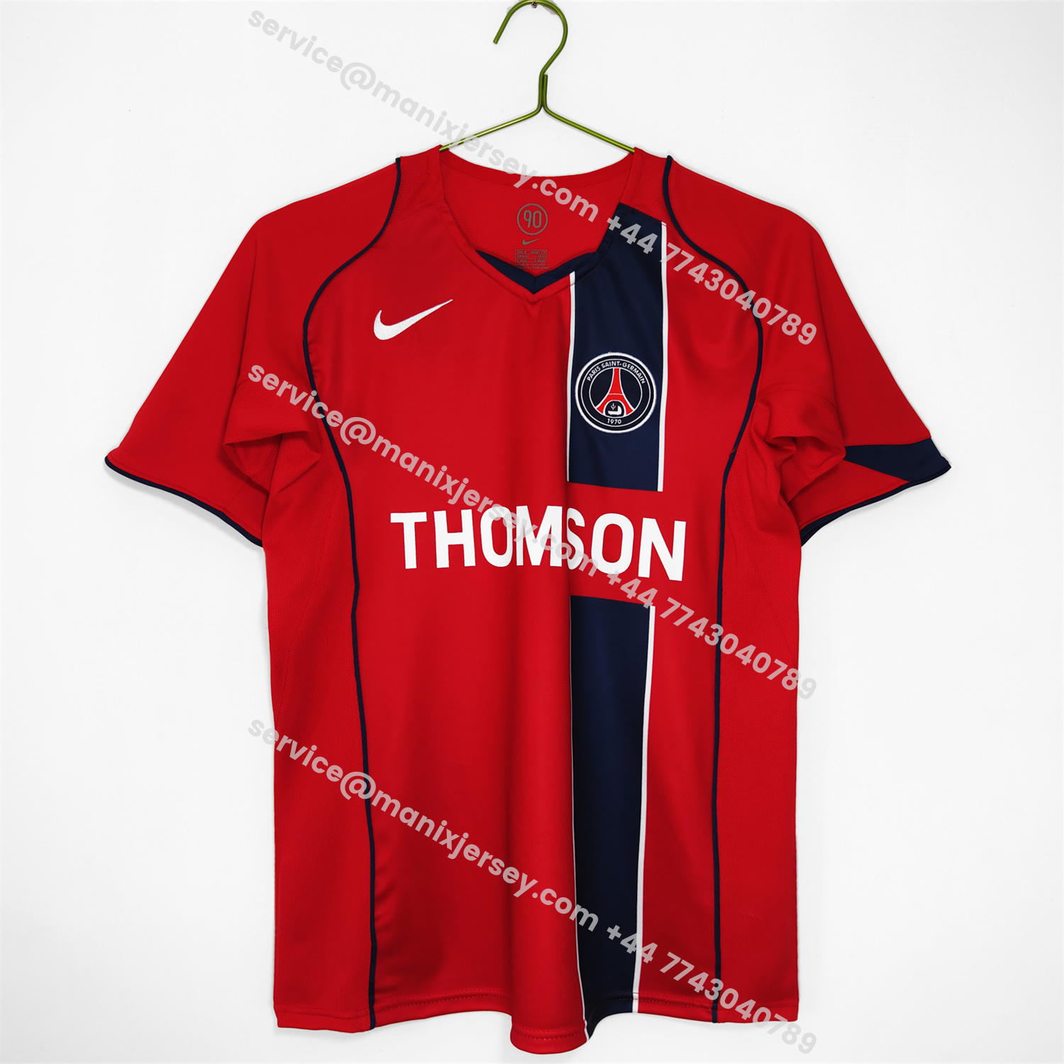 ManixJersey.com | Retro Paris Saint-Germain PSG 2004-05 Away Jersey -Customize Name, Number and Patch | Worldwide Shipping