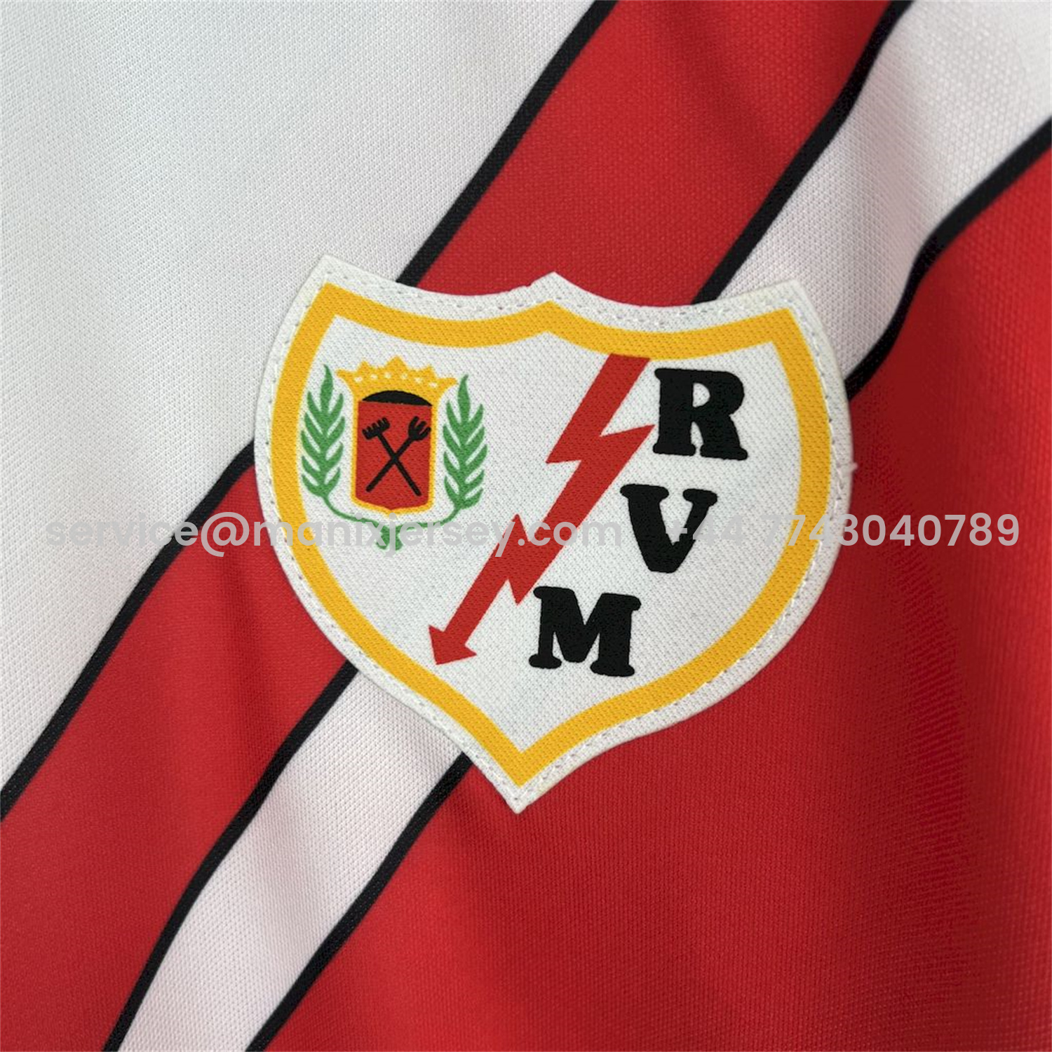ManixJersey.com | Retro Rayo Vallecano 1997-98 Home Jersey -Customize Name, Number and Patch | Worldwide Shipping