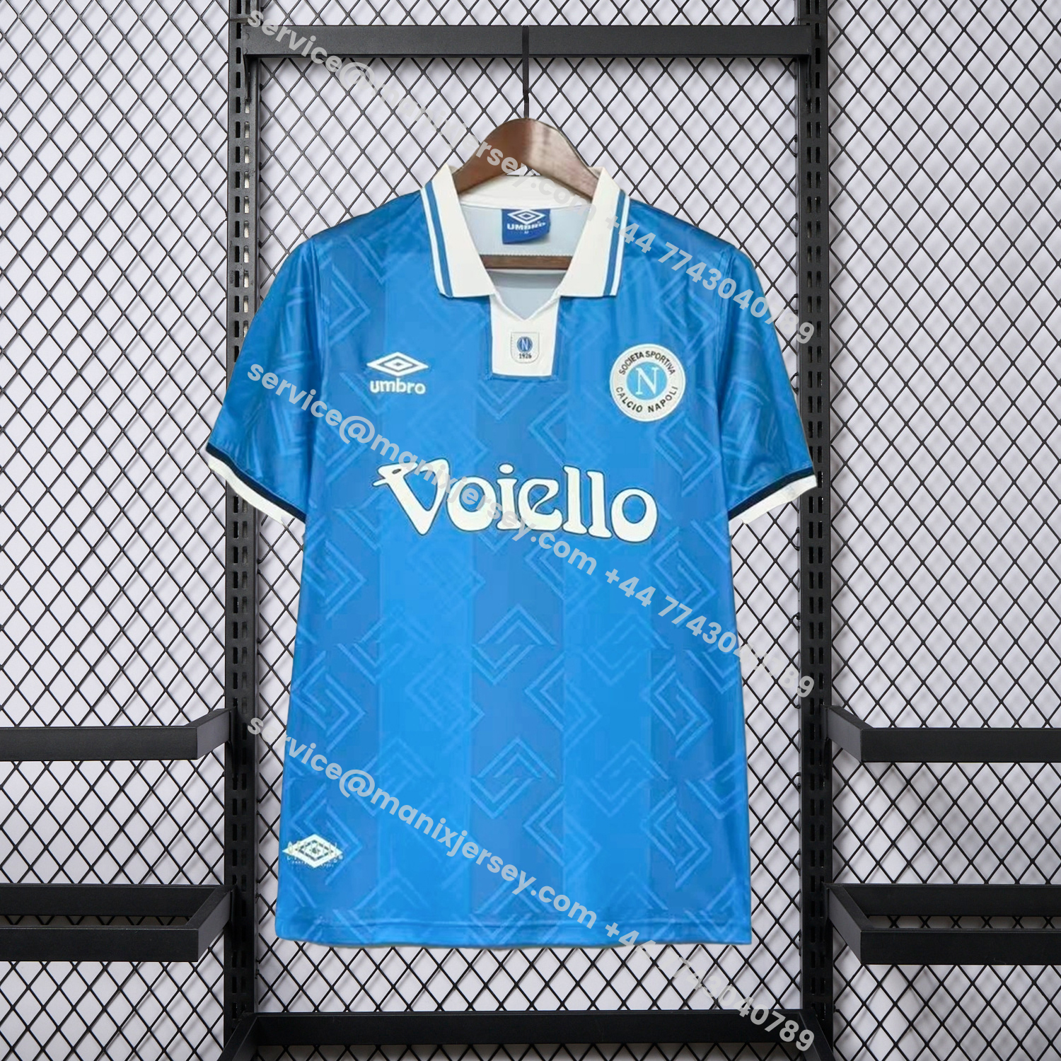 ManixJersey.com | Retro Napoli 1993-94 Home Blue Jersey -Customize Name, Number and Patch | Worldwide Shipping