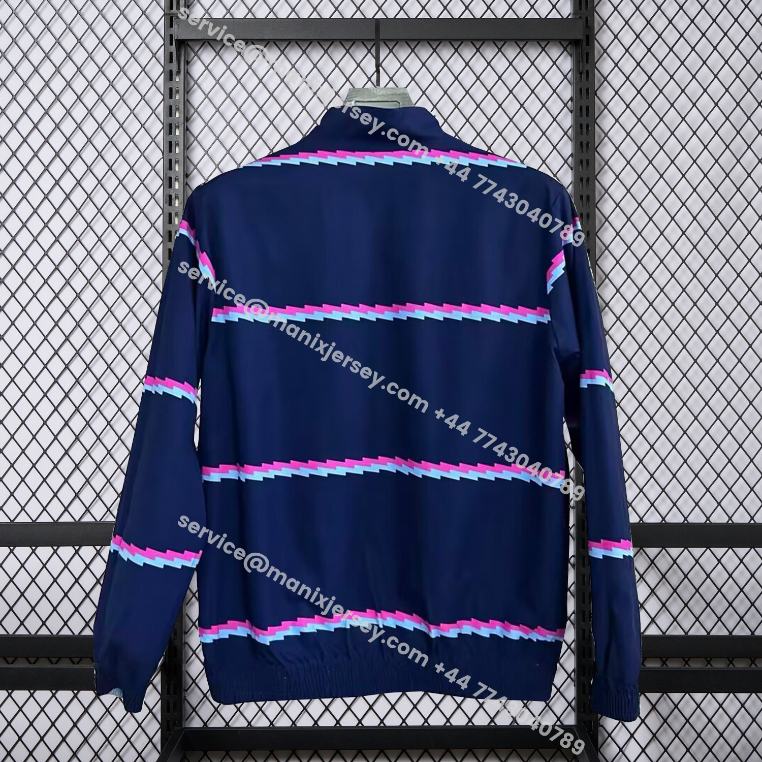 ManixJersey.com | Arsenal 25-26 Double Sided Reversible Windbreaker - Deep Blue & Light Blue -Customize Name, Number and Patch | Worldwide Shipping