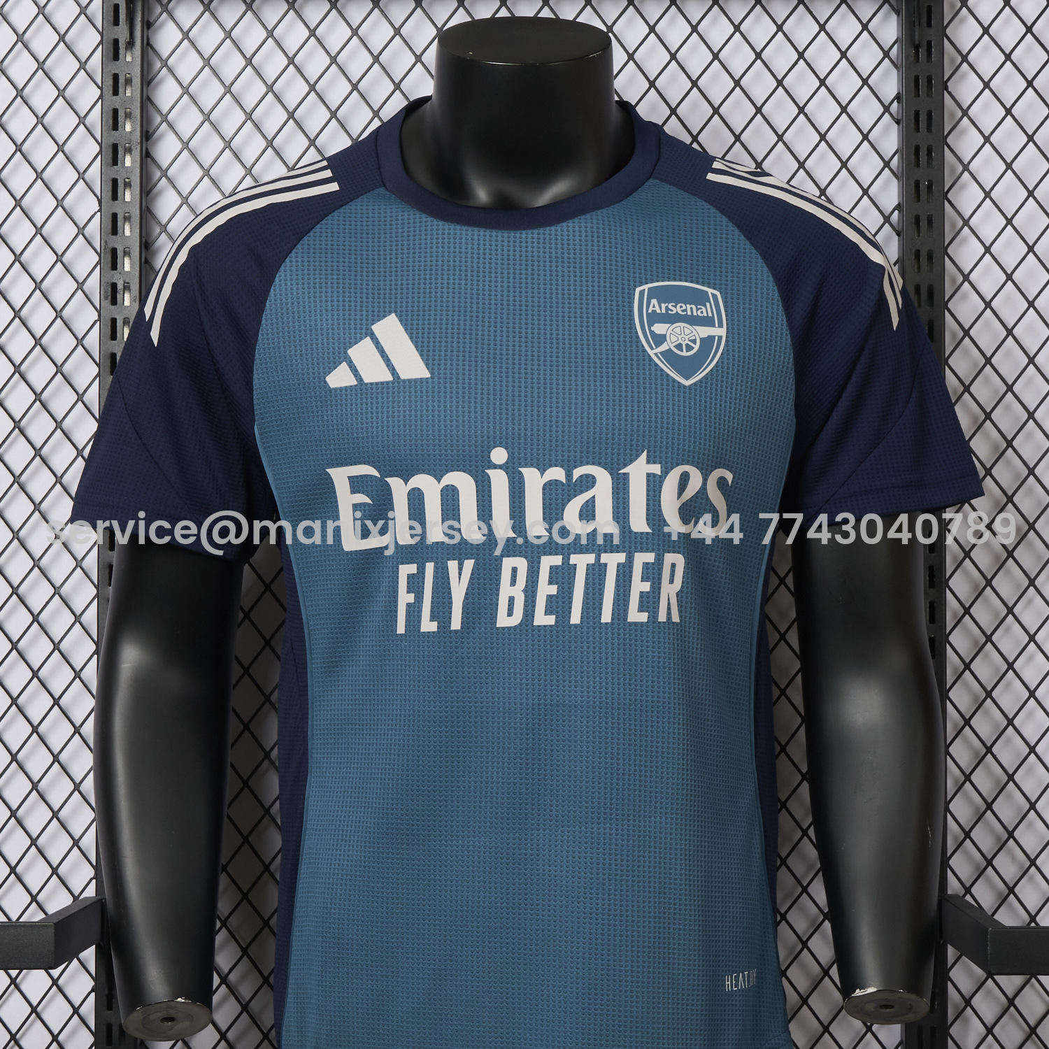 ManixJersey.com | Arsenal 25-26 Blue Training Jersey - Player Version -Customize Name, Number and Patch | Worldwide Shipping