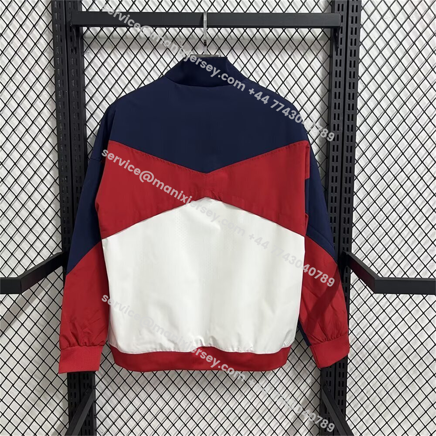 ManixJersey.com | Paris Saint-Germain PSG 25-26 Windbreaker Jacket - White -Customize Name, Number and Patch | Worldwide Shipping