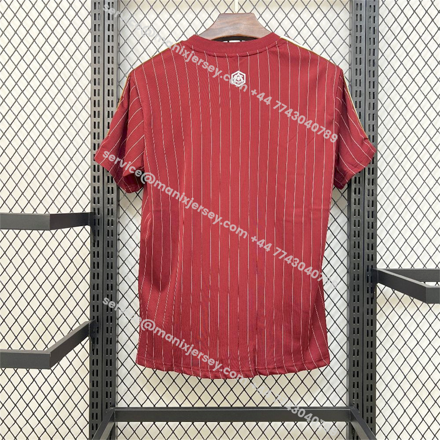 ManixJersey.com | Arsenal 25-26 Trefoil White Lines Red Travel Jersey - Fans Version -Customize Name, Number and Patch | Worldwide Shipping
