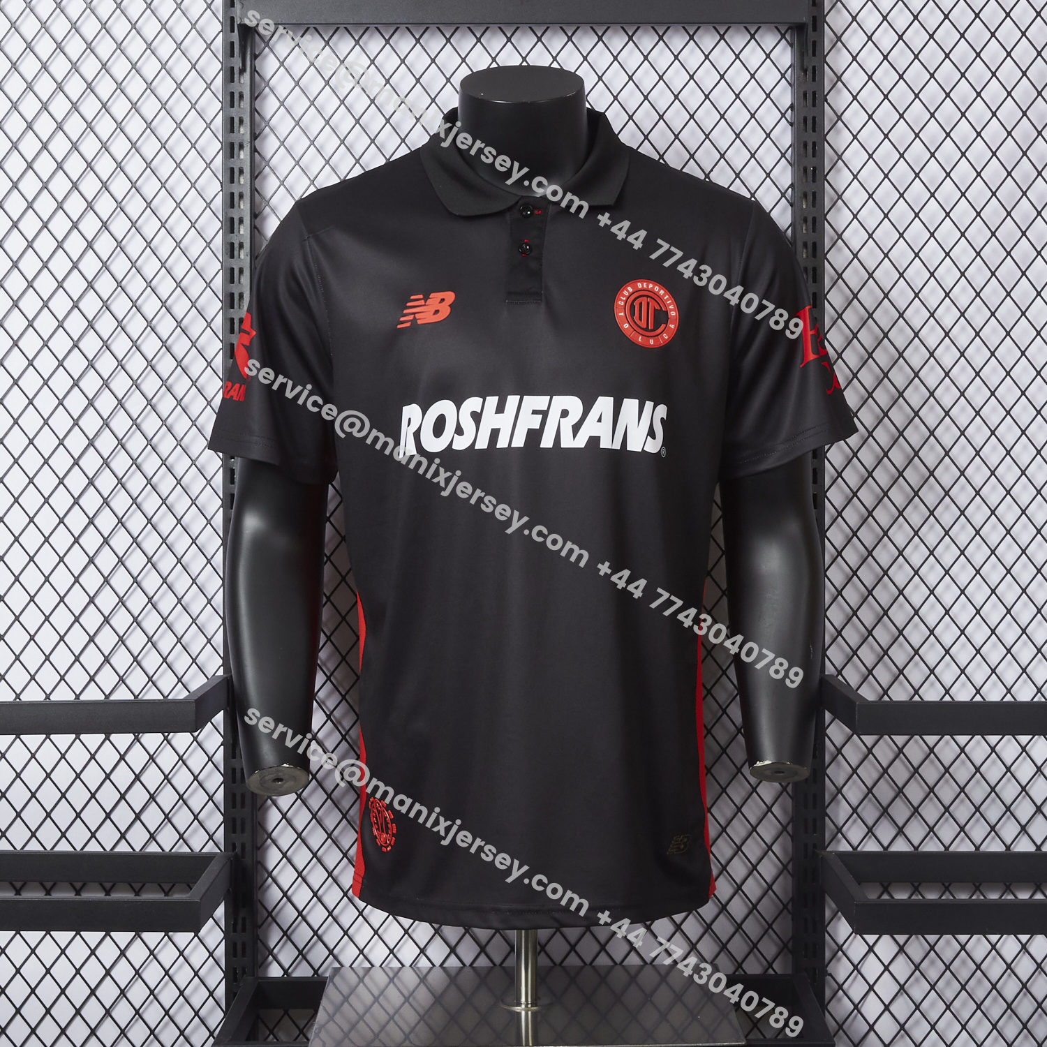 ManixJersey.com | Toluca 25-26 Third Black Jersey - Player Version -Customize Name, Number and Patch | Worldwide Shipping