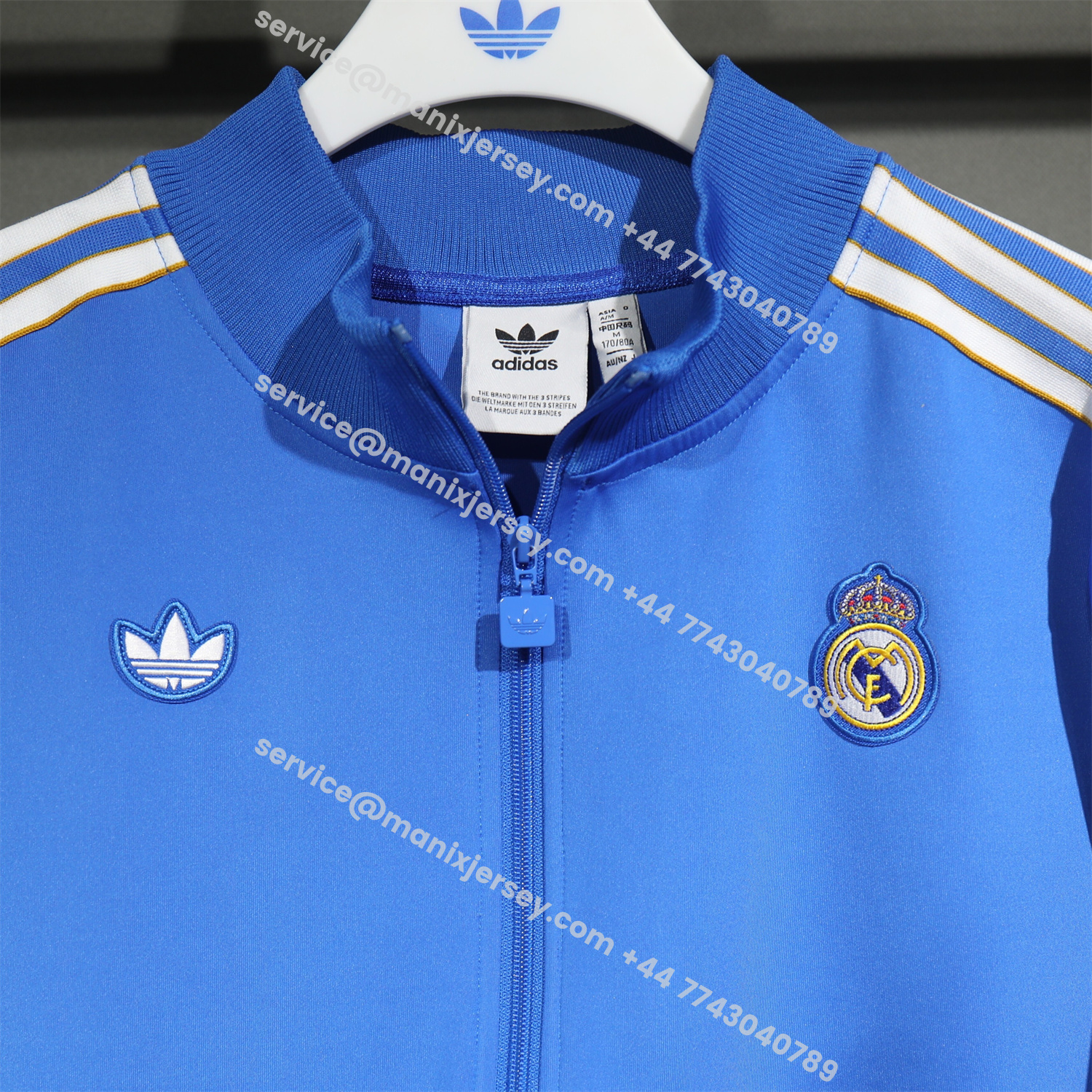 ManixJersey.com | Real Madrid 25-26 Pure Color Training Set - Blue Top and Blue Pants -Customize Name, Number and Patch | Worldwide Shipping