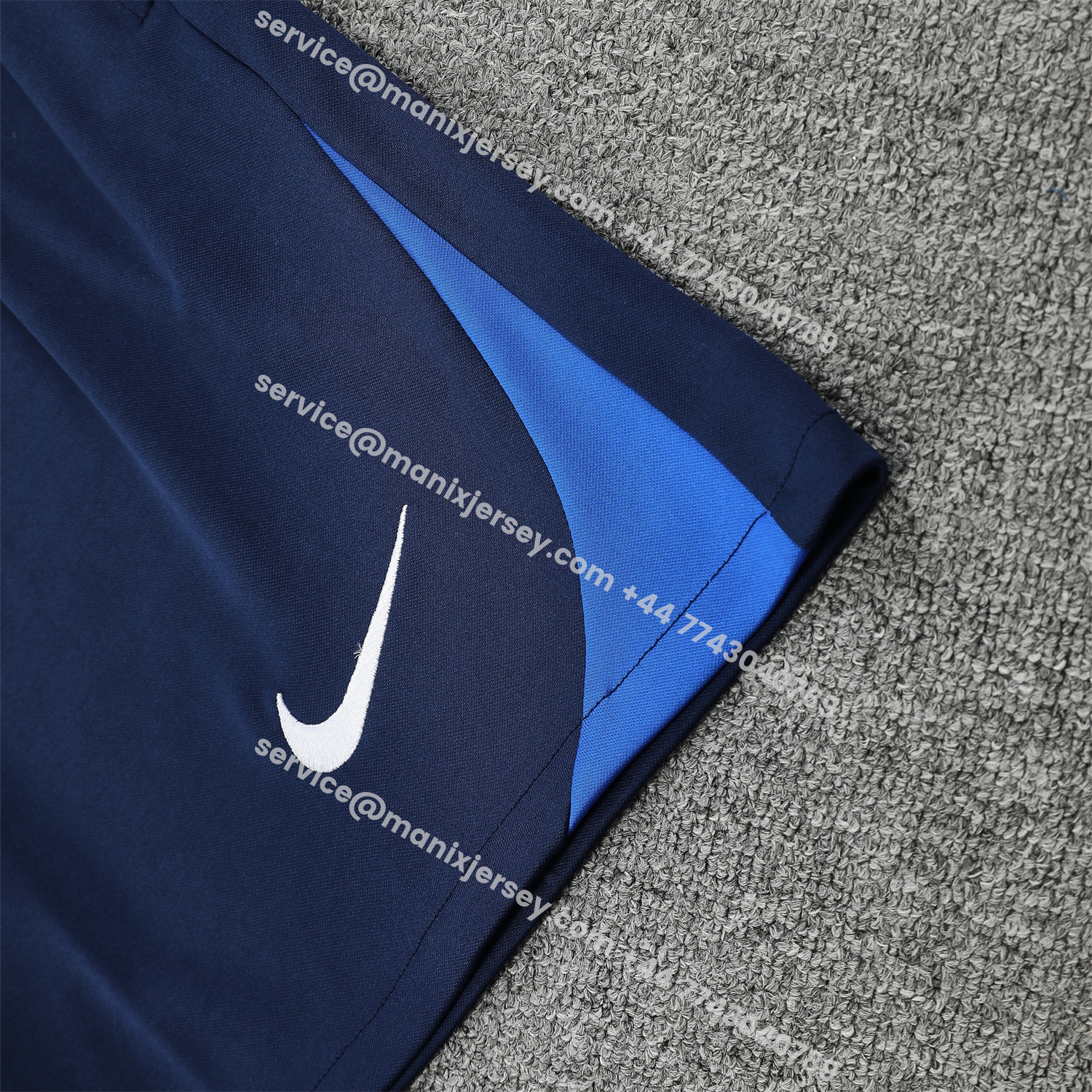 ManixJersey.com | Paris Saint-Germain PSG 25-26 Short-Sleeve Training Set - Red Top & Deep Blue Shorts -Customize Name, Number and Patch | Worldwide Shipping