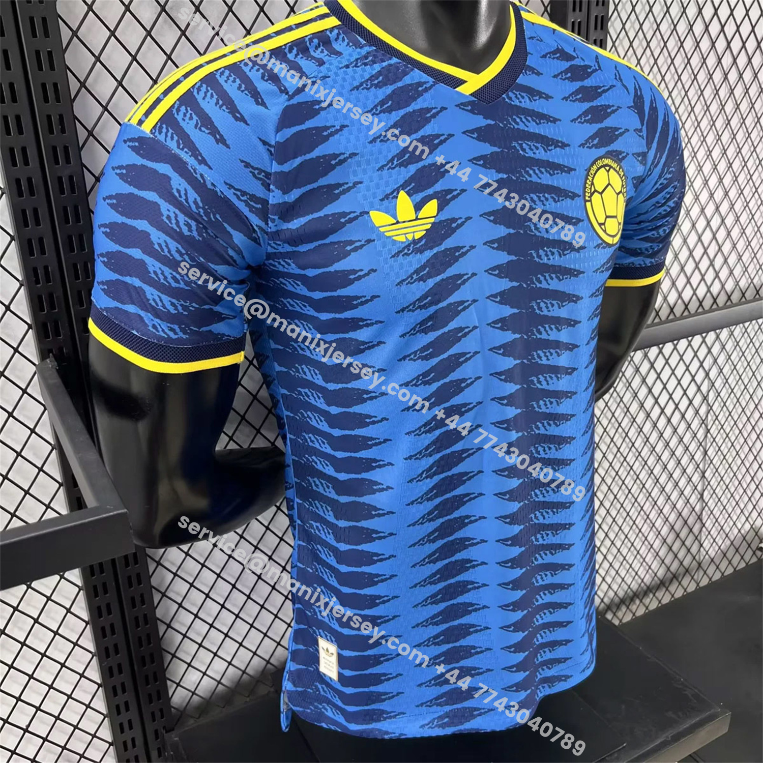 ManixJersey.com | Colombia 2026 Away Blue Jersey - Player Version -Customize Name, Number and Patch | Worldwide Shipping
