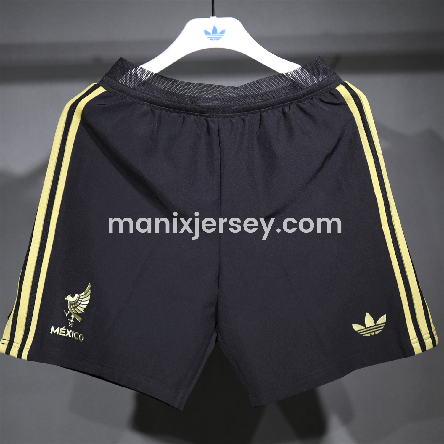 ManixJersey.com | Mexico 2025 Gold Cup Black Shorts - Player Version -Customize Name, Number and Patch | Worldwide Shipping