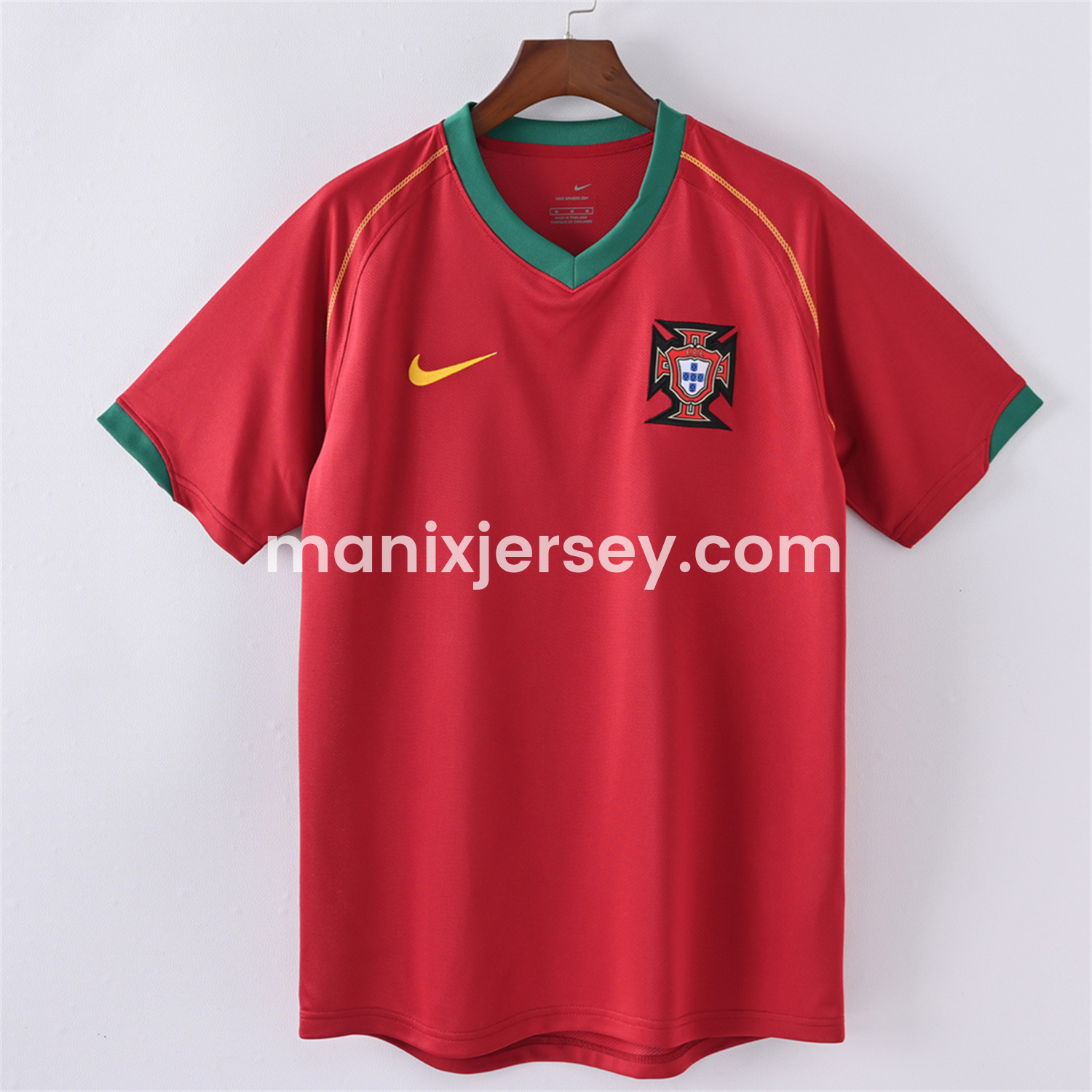 ManixJersey.com | Retro Portugal 2006 Home Jersey -Customize Name, Number and Patch | Worldwide Shipping