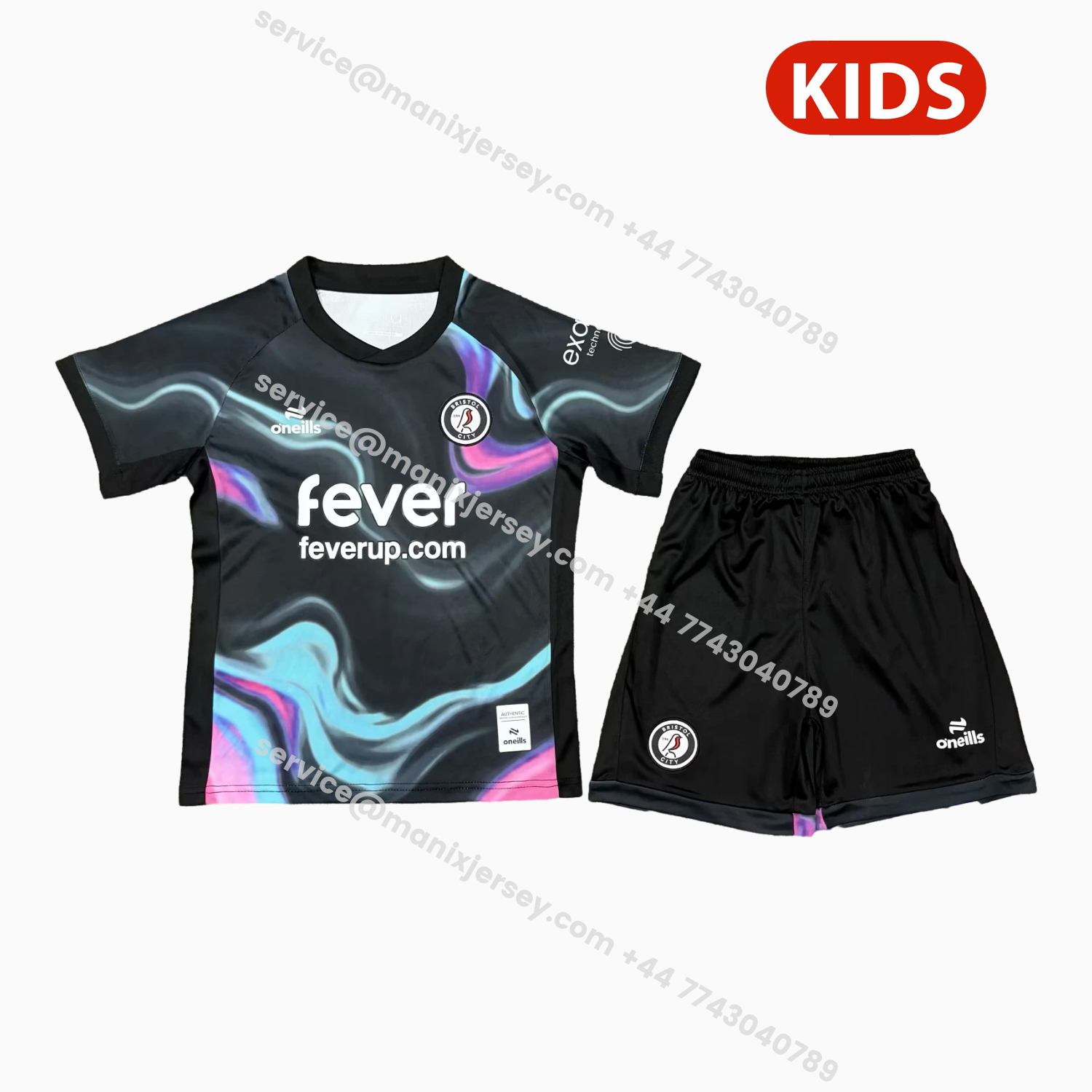 ManixJersey.com | Bristol City 25-26 Third Fantasy Colors Kids Kit -Customize Name, Number and Patch | Worldwide Shipping