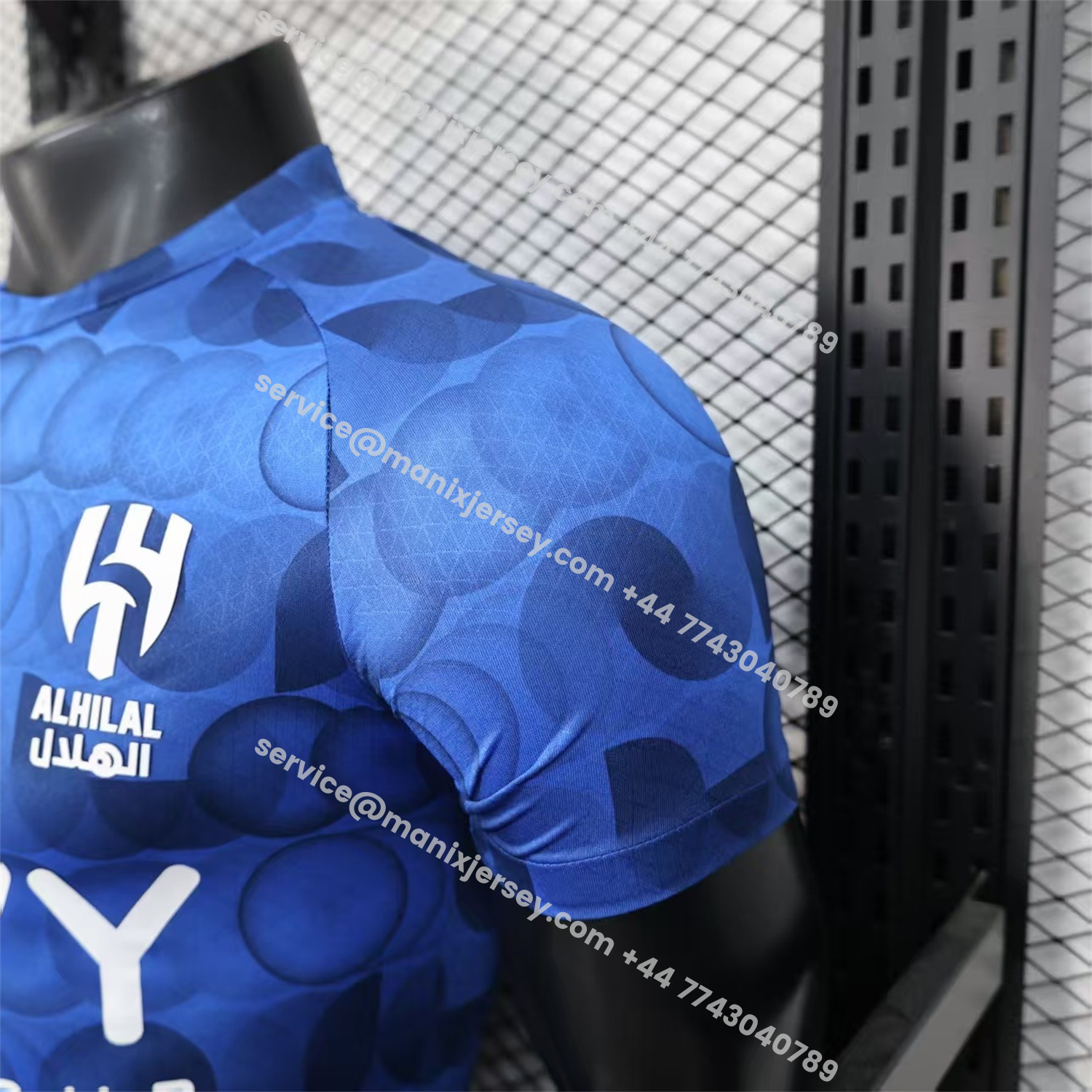 ManixJersey.com | Al Hilal Riyadh Crescent 25-26 Pre-Match Training Blue Jersey - Player Version -Customize Name, Number and Patch | Worldwide Shipping