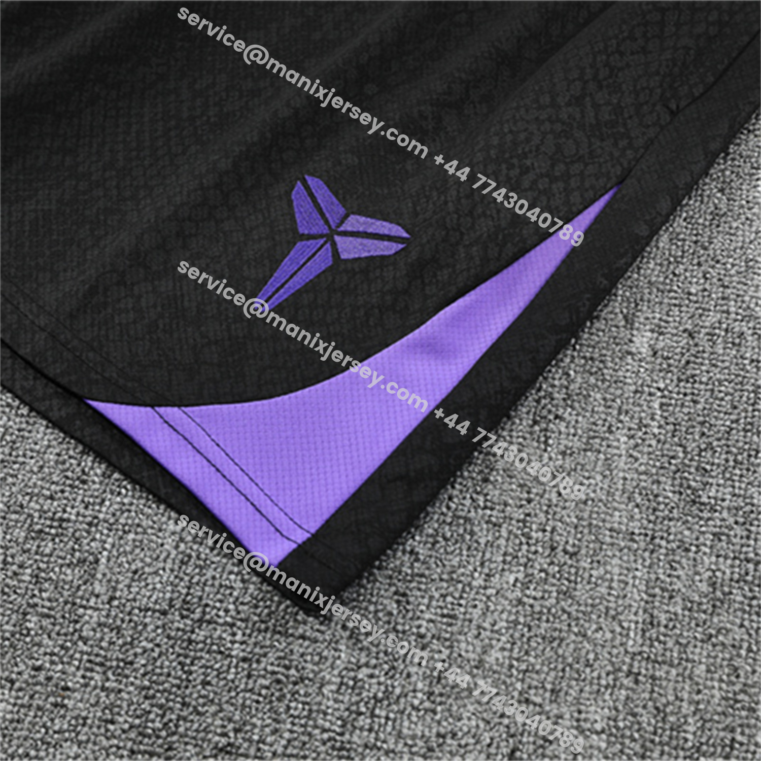 ManixJersey.com | Barcelona 25-26 X KB Short-Sleeve Training Set - Purple Top & Black Shorts -Customize Name, Number and Patch | Worldwide Shipping