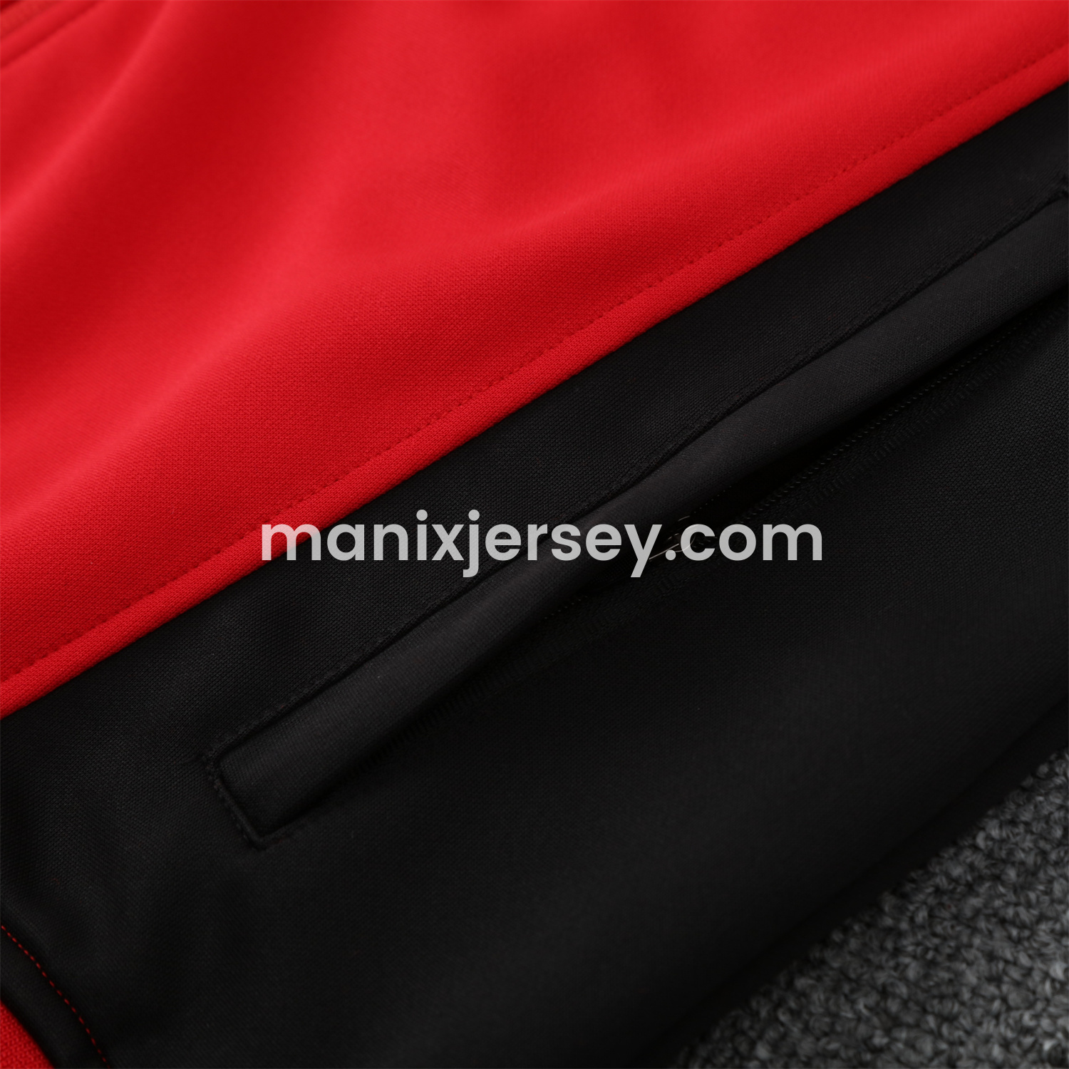 ManixJersey.com | River Plate 25-26 Terrace Jacket Training Tracksuit - Red Jackets & Black Pants -Customize Name, Number and Patch | Worldwide Shipping