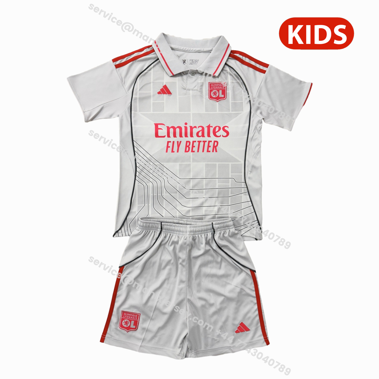 ManixJersey.com | Lyon 25-26 Third Kids Kit -Customize Name, Number and Patch | Worldwide Shipping