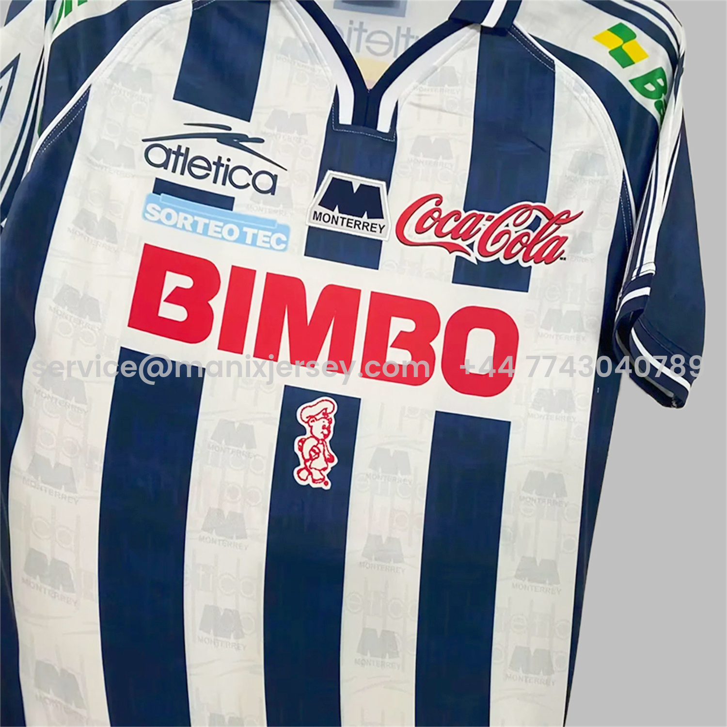 ManixJersey.com | Retro Rayados Monterrey 1999-00 Home Jersey -Customize Name, Number and Patch | Worldwide Shipping