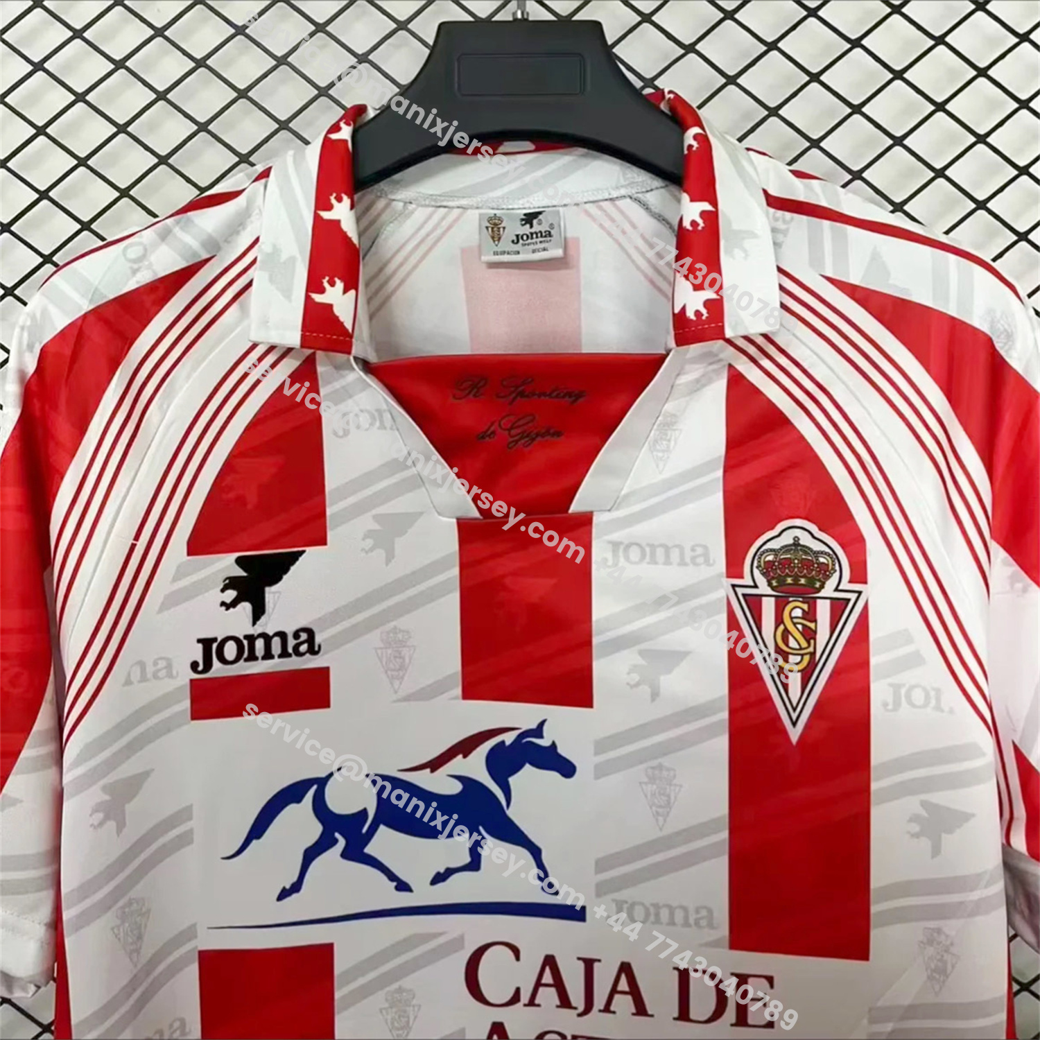 ManixJersey.com | Retro Sporting de Gijon 1995-96 Home Jersey -Customize Name, Number and Patch | Worldwide Shipping