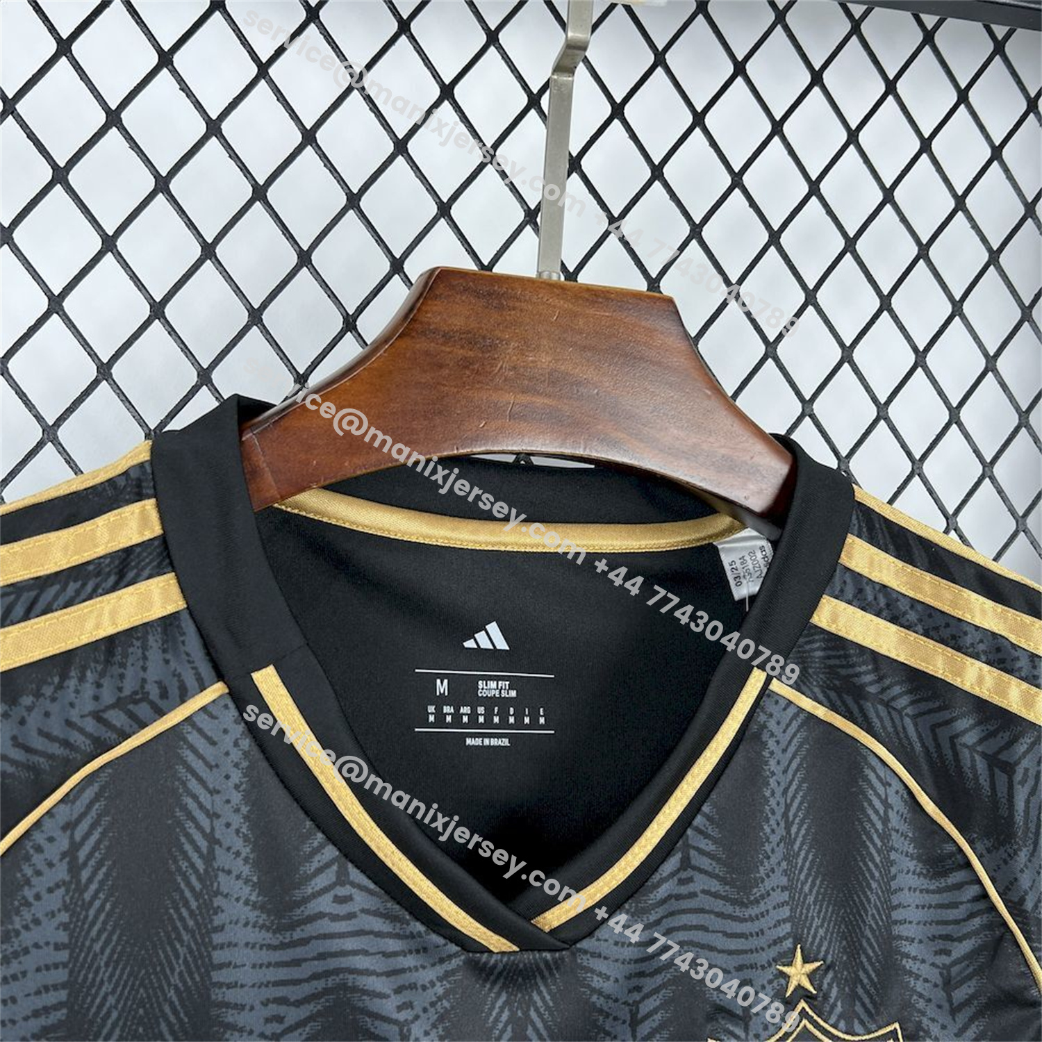 ManixJersey.com | Women's Atletico Mineiro 25-26 Third Black And Gold Unsponsored Jersey -Customize Name, Number and Patch | Worldwide Shipping