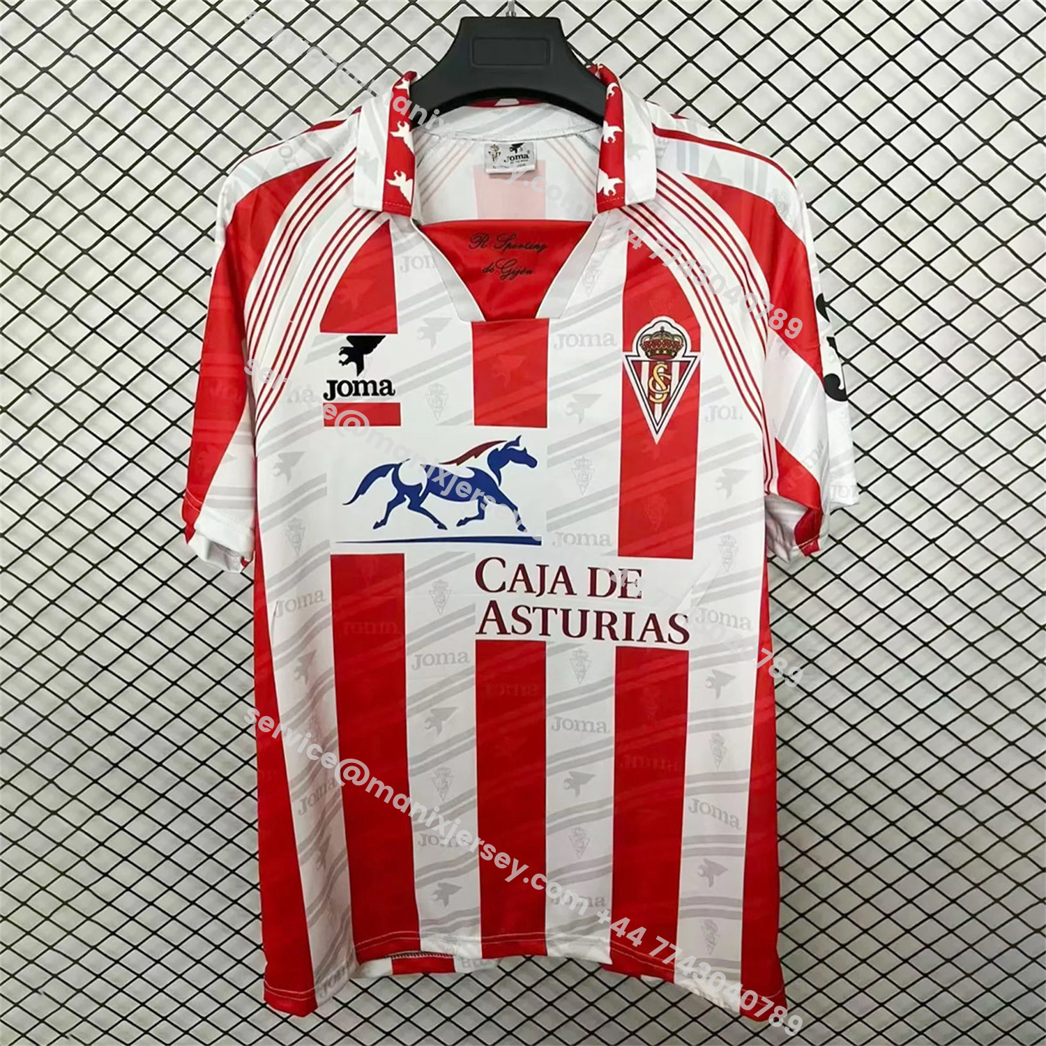 ManixJersey.com | Retro Sporting de Gijon 1995-96 Home Jersey -Customize Name, Number and Patch | Worldwide Shipping