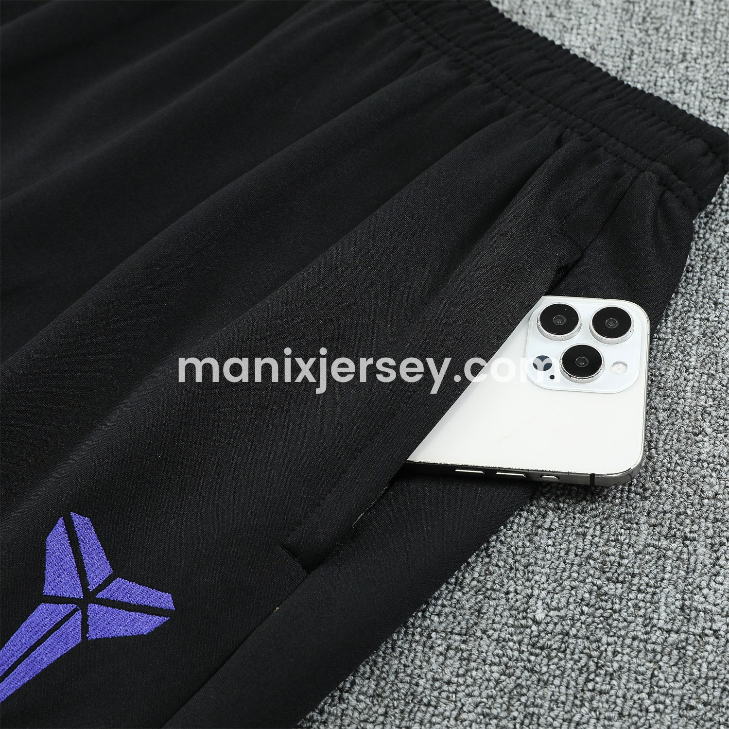 ManixJersey.com | Barcelona 25-26 Jacket Training Tracksuit - Black Purple Jackets & Black Pants -Customize Name, Number and Patch | Worldwide Shipping