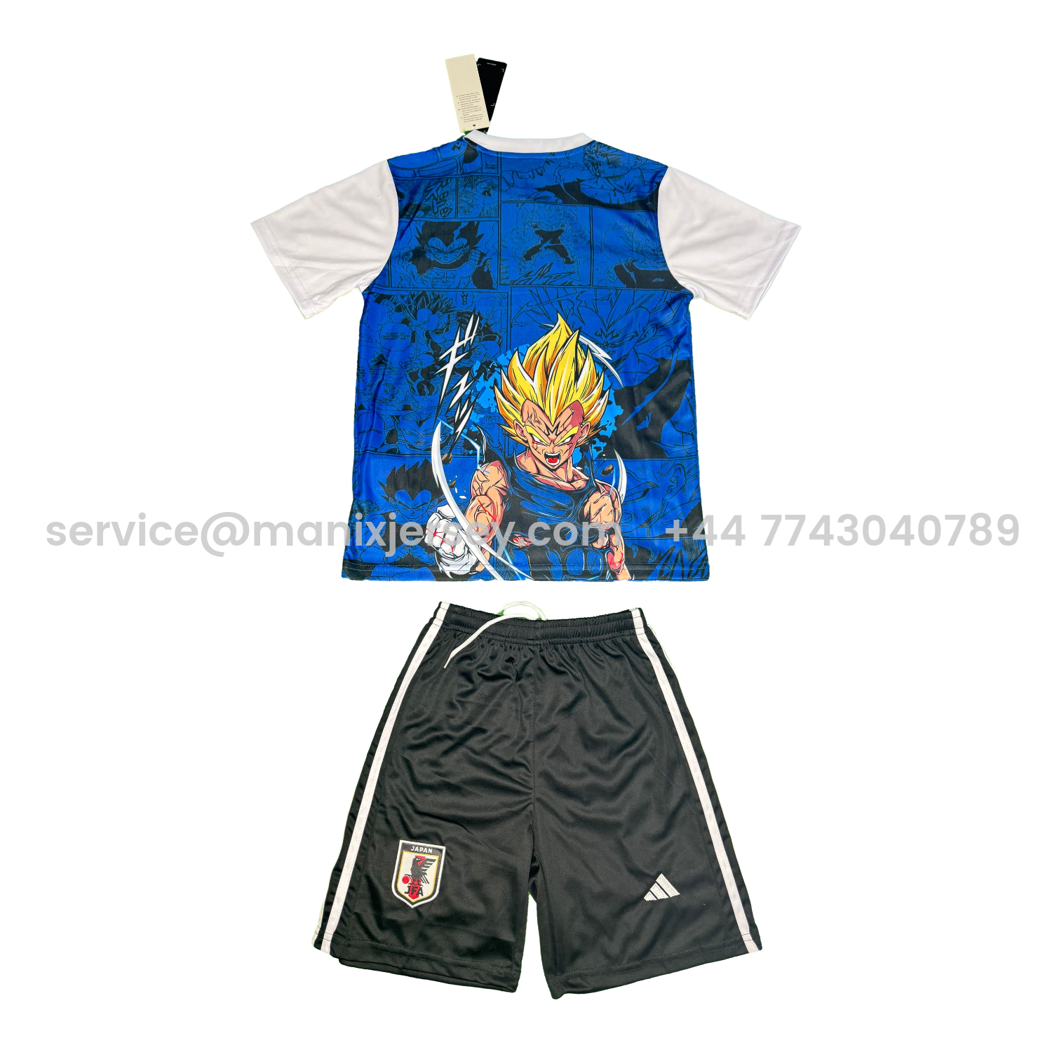 ManixJersey.com | Japan 25-26 Vegeta Blue And Black Special Kids Kit -Customize Name, Number and Patch | Worldwide Shipping