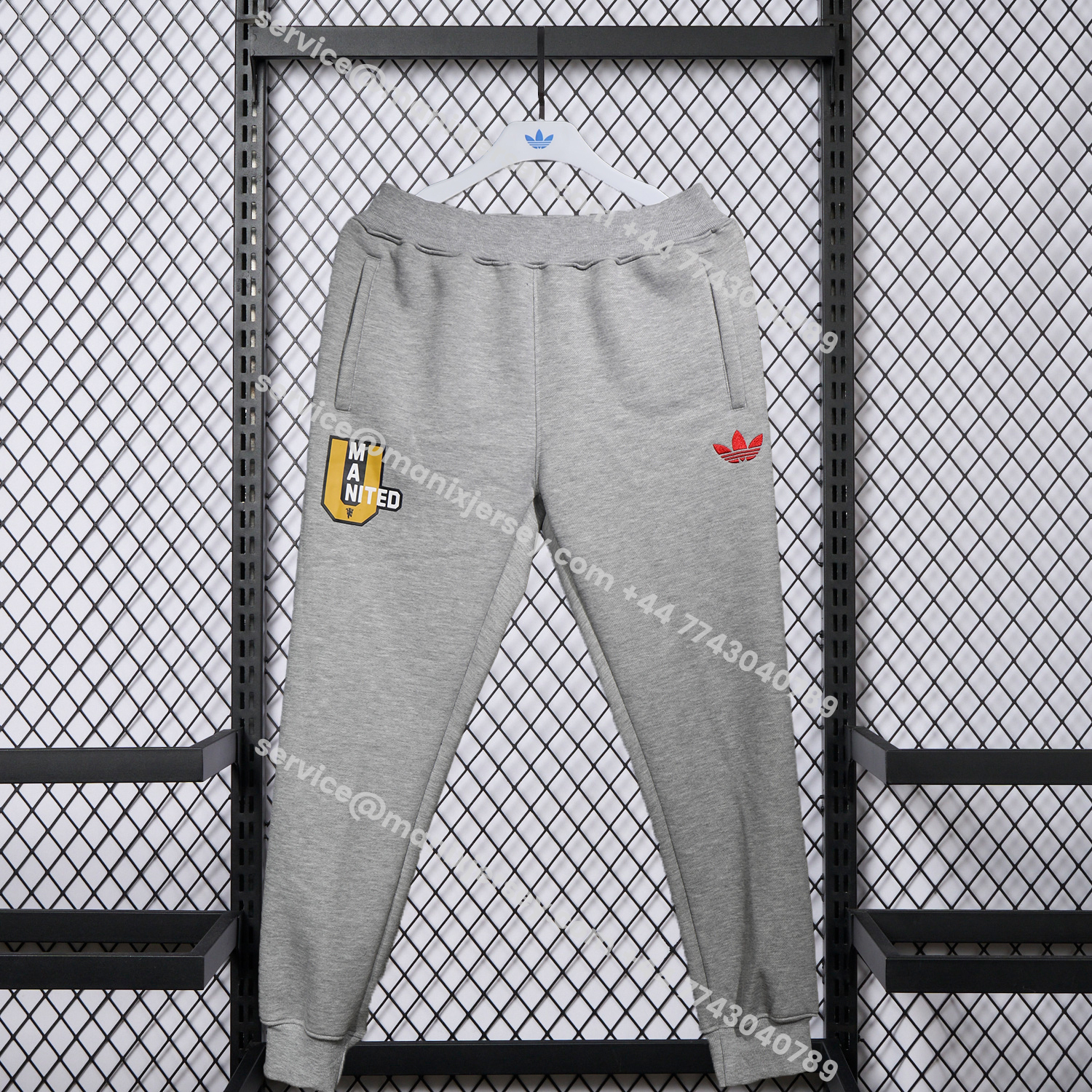 ManixJersey.com | Manchester United 25-26 Pure Color Training Set - Grey Top and Grey Pants -Customize Name, Number and Patch | Worldwide Shipping