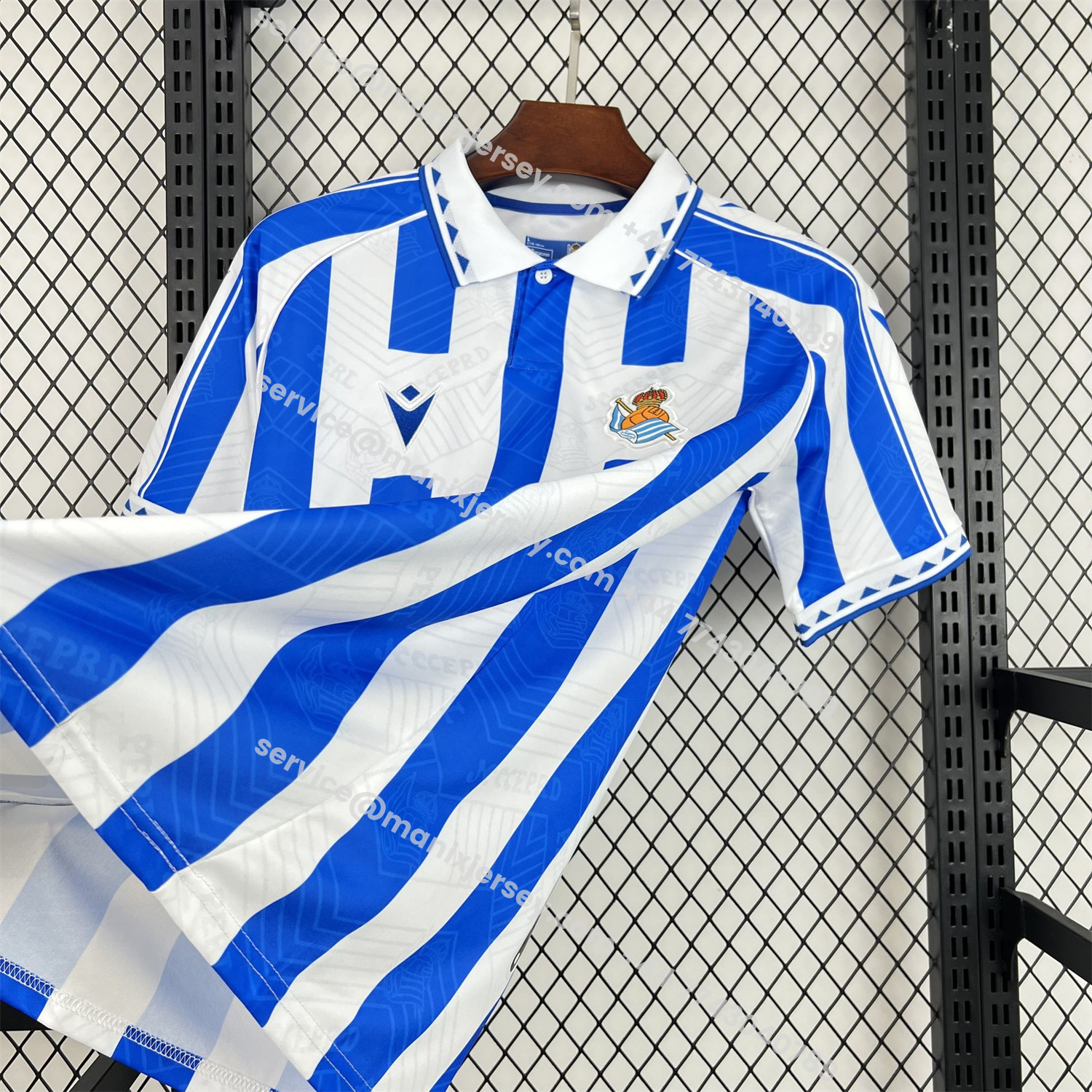 Real Sociedad 25-26 White With Royal Blue Retro Style Special Jersey - Fans Version:football jersey mysite: unitedjerseyfootball 邓江浪:football