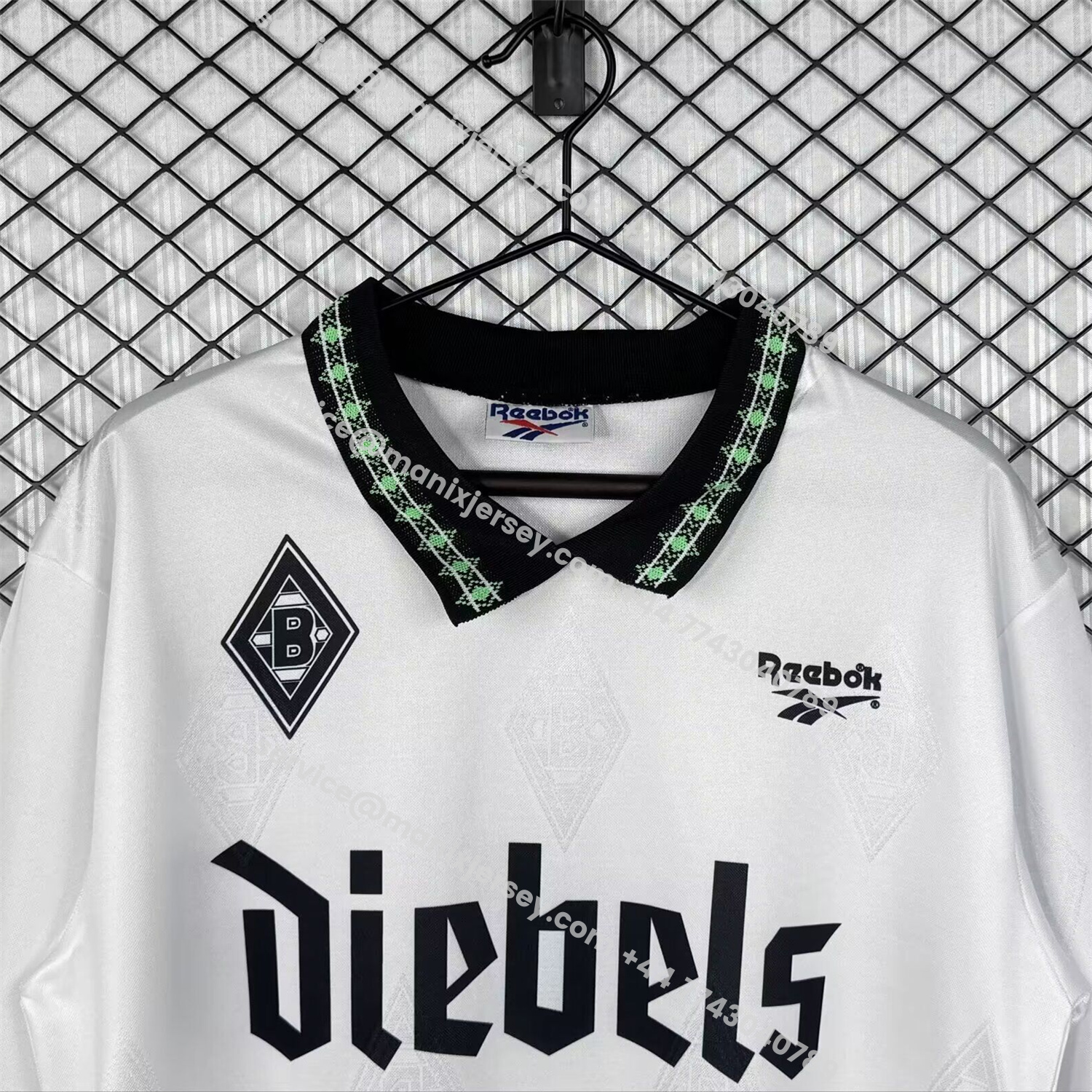 ManixJersey.com | Retro Borussia Mönchengladbach 1995-96 Home Long Sleeves Jersey -Customize Name, Number and Patch | Worldwide Shipping