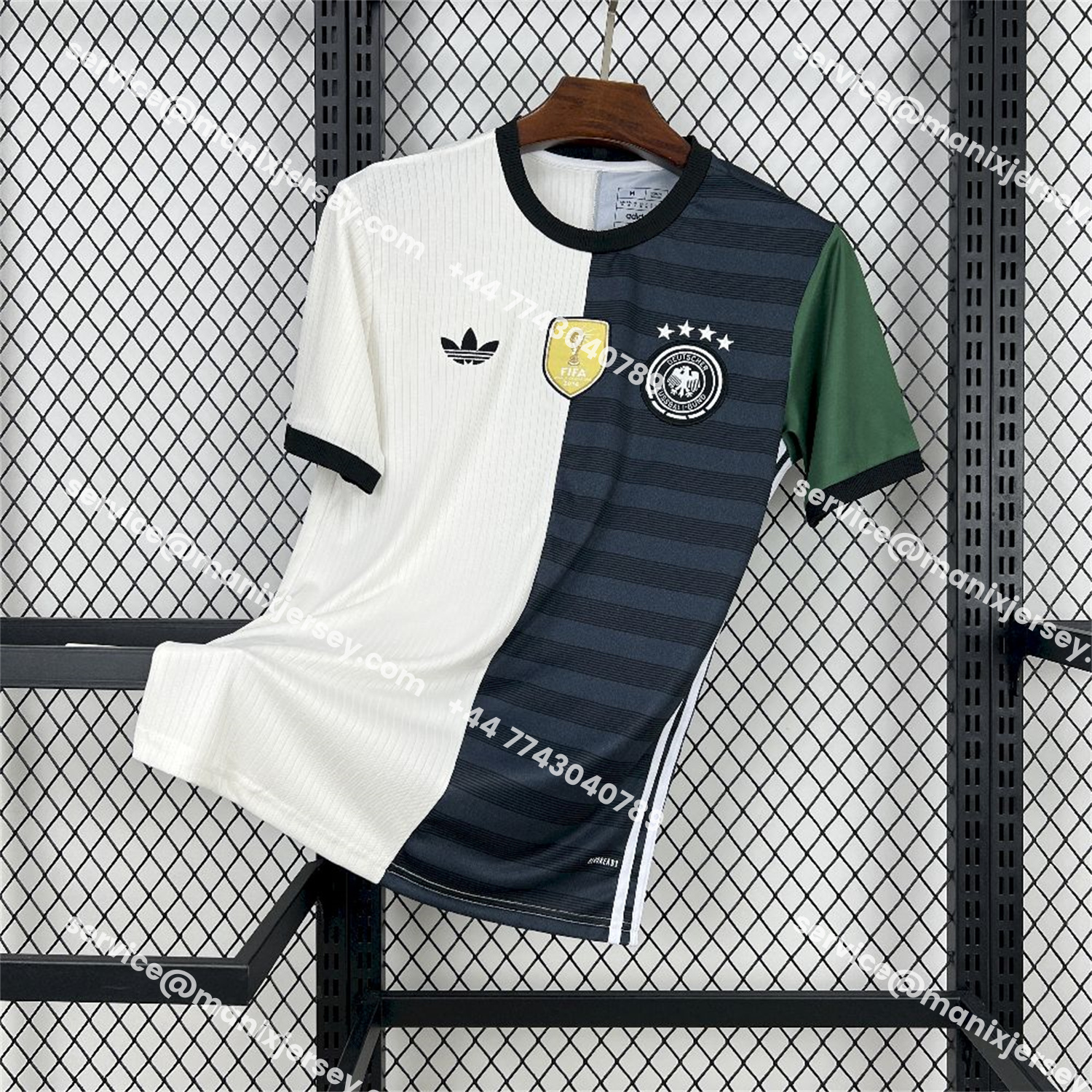 ManixJersey.com | Germany 25-26 White And Black Special Jersey - Fans Version -Customize Name, Number and Patch | Worldwide Shipping