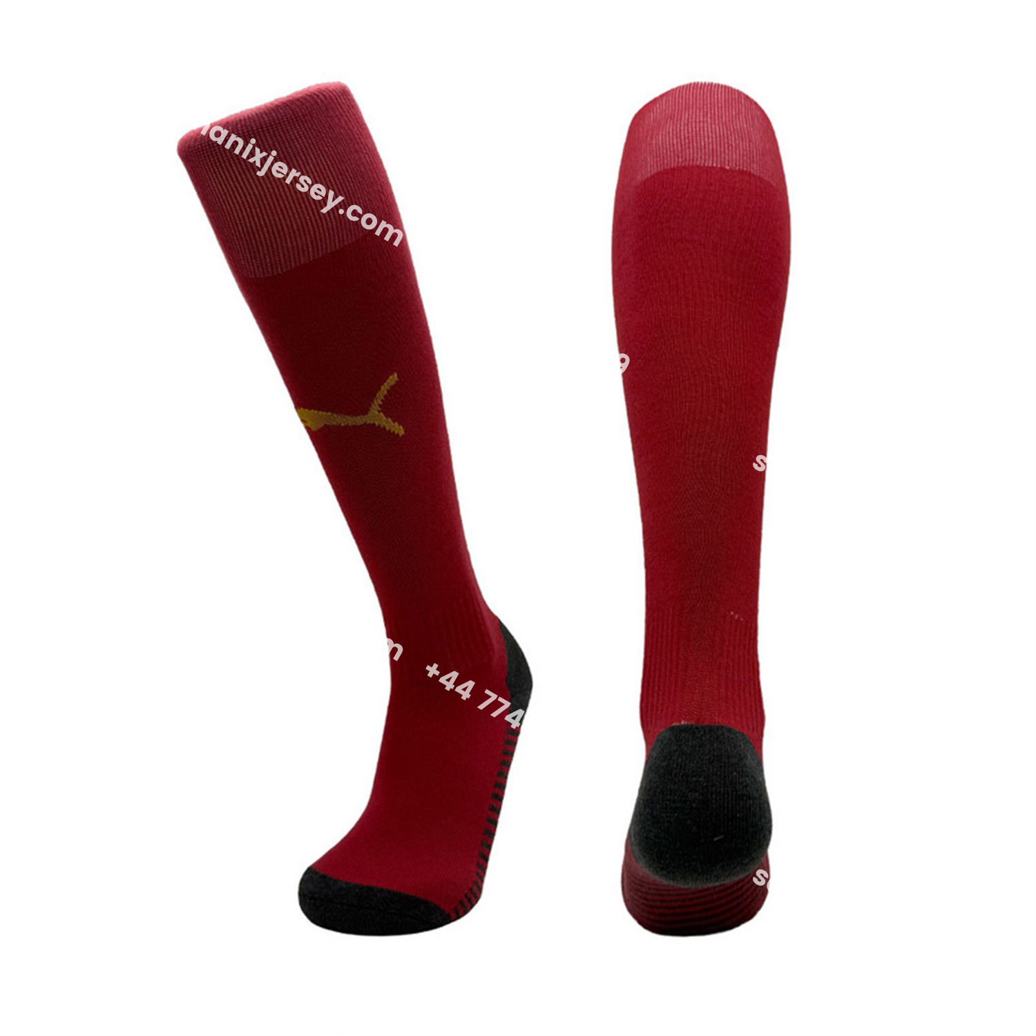 ManixJersey.com | Marseille 25-26 Goalkeeper Socks - Red -Customize Name, Number and Patch | Worldwide Shipping
