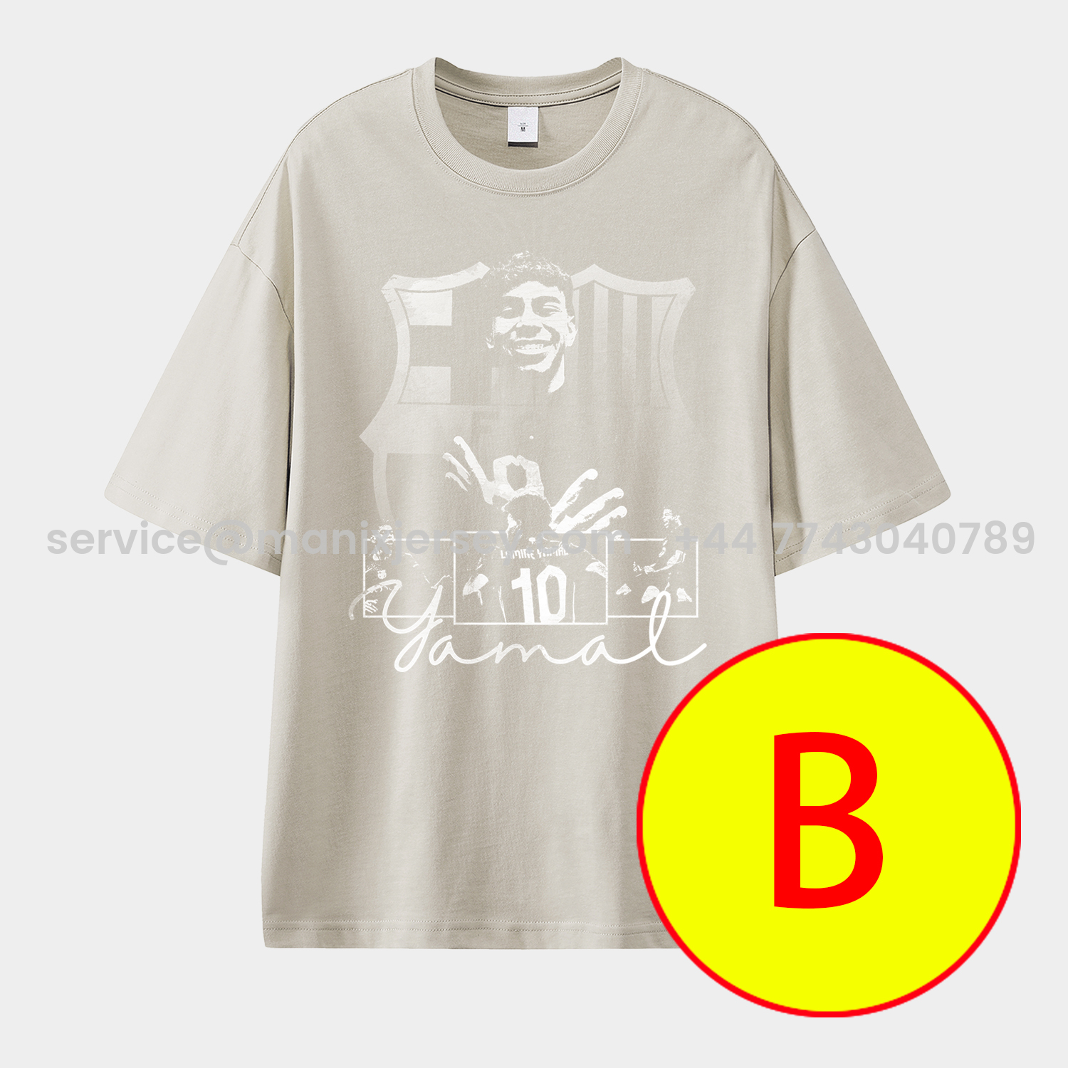 ManixJersey.com | LAMINE YAMAL - Barcelona No. 10 Legend Continues 2025 Unisex Pure Cotton T-shirt -Customize Name, Number and Patch | Worldwide Shipping