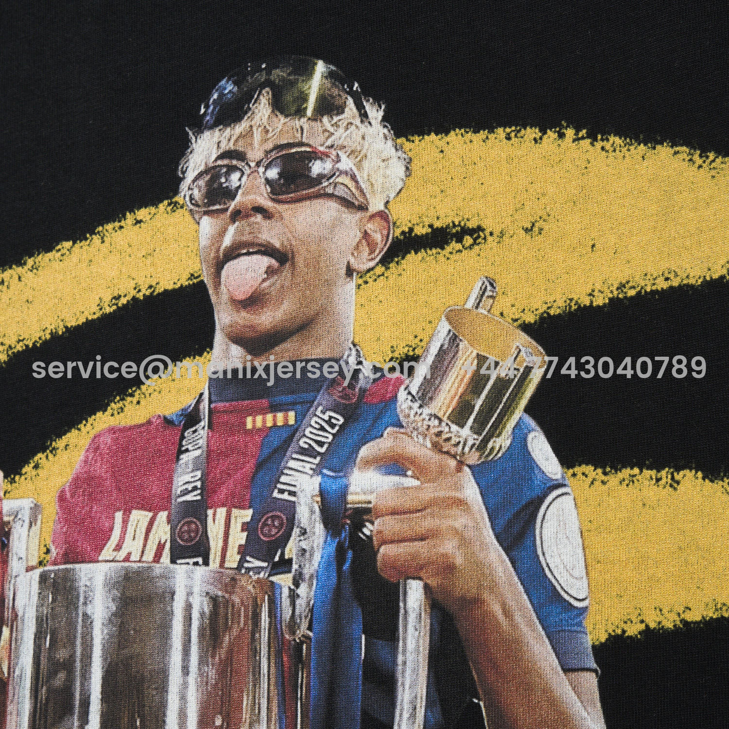 ManixJersey.com | Barcelona Yamal Copa Del Rey Unisex Pure Cotton T-shirt -Customize Name, Number and Patch | Worldwide Shipping