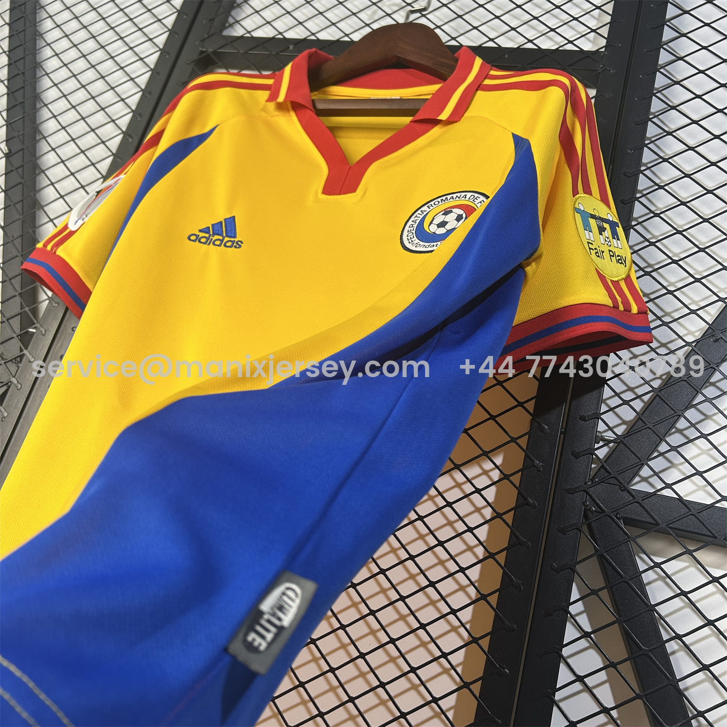 ManixJersey.com | Retro Romania 2000 Home Jersey -Customize Name, Number and Patch | Worldwide Shipping