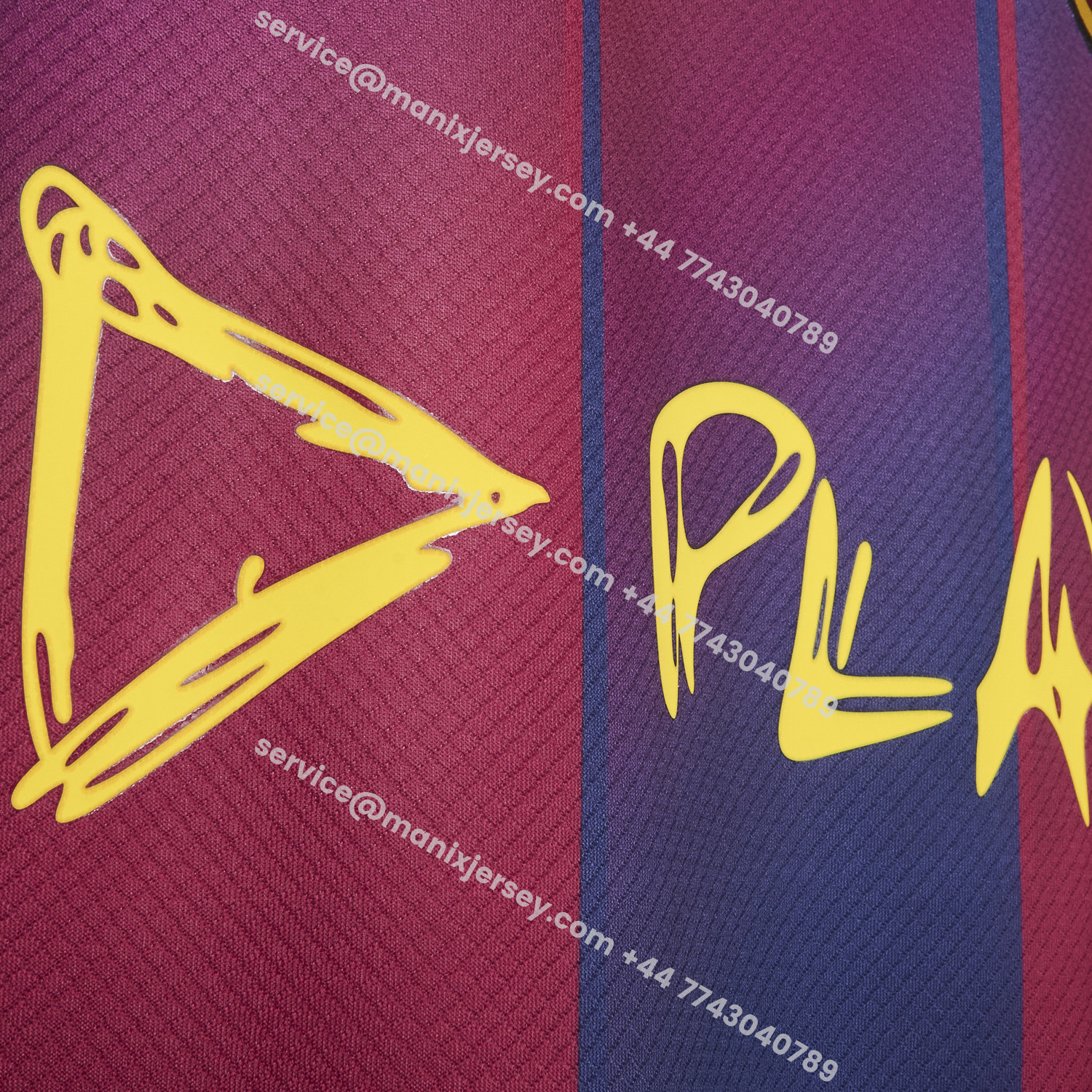 ManixJersey.com | Barcelona 25-26 Ed Sheeran Home Special Jersey - Fans Version -Customize Name, Number and Patch | Worldwide Shipping