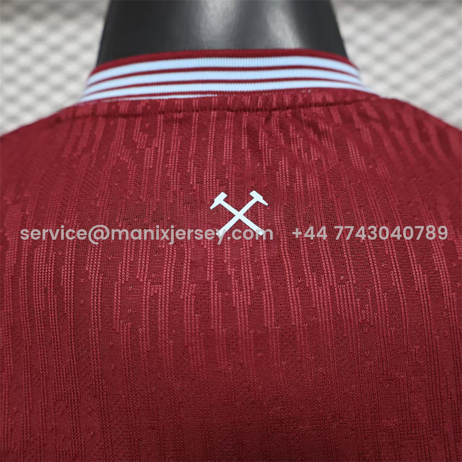 ManixJersey.com | West Ham United 25-26 Home Jersey - Player Version -Customize Name, Number and Patch | Worldwide Shipping