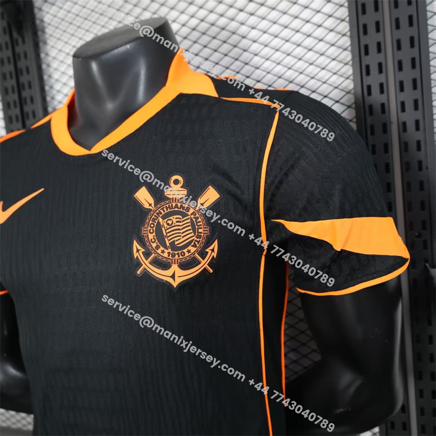 ManixJersey.com | Corinthians 25-26 Third Black Jersey - Player Version -Customize Name, Number and Patch | Worldwide Shipping