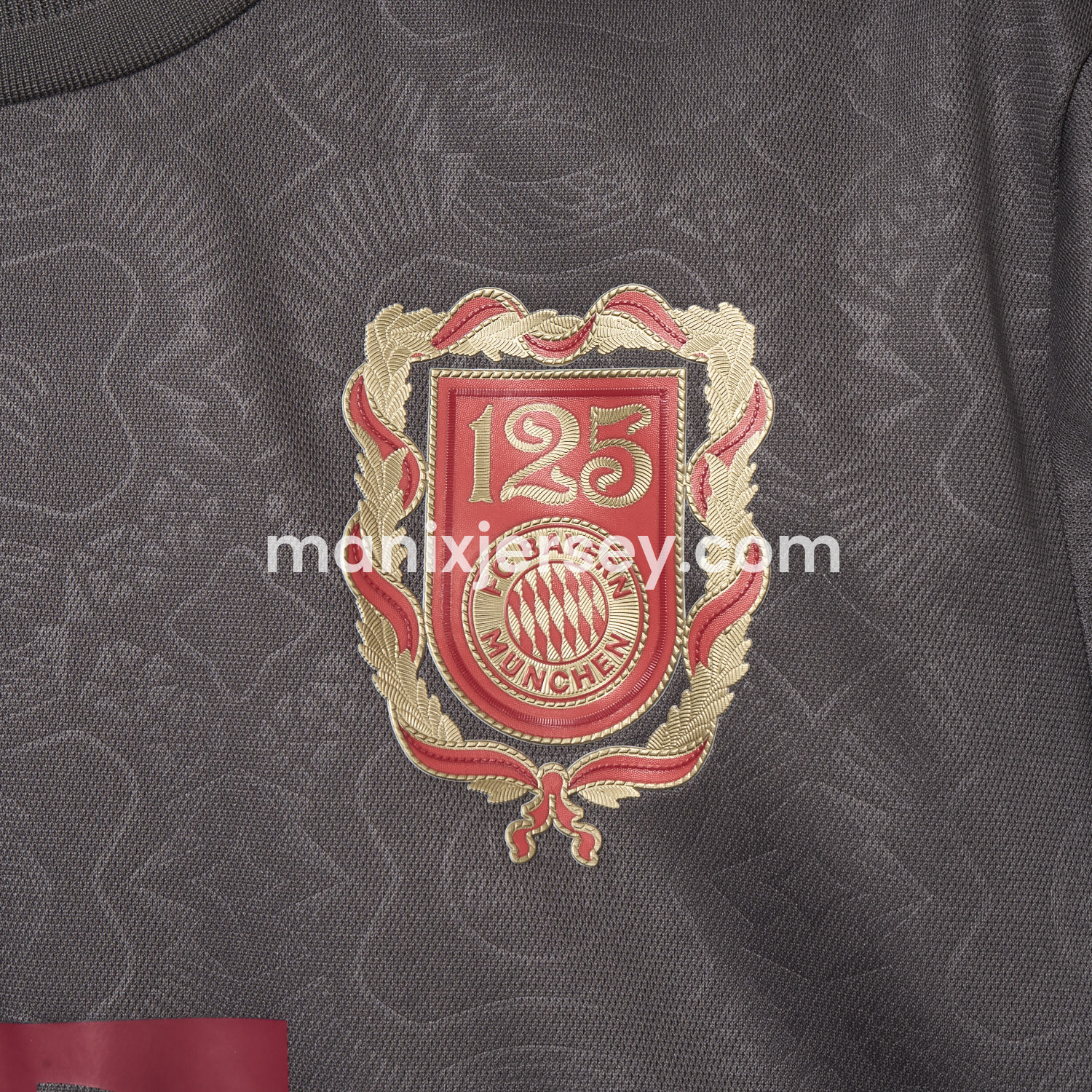 ManixJersey.com | Bayern Munich 2025 Grey 125th Anniversary Jersey - Fans Version -Customize Name, Number and Patch | Worldwide Shipping