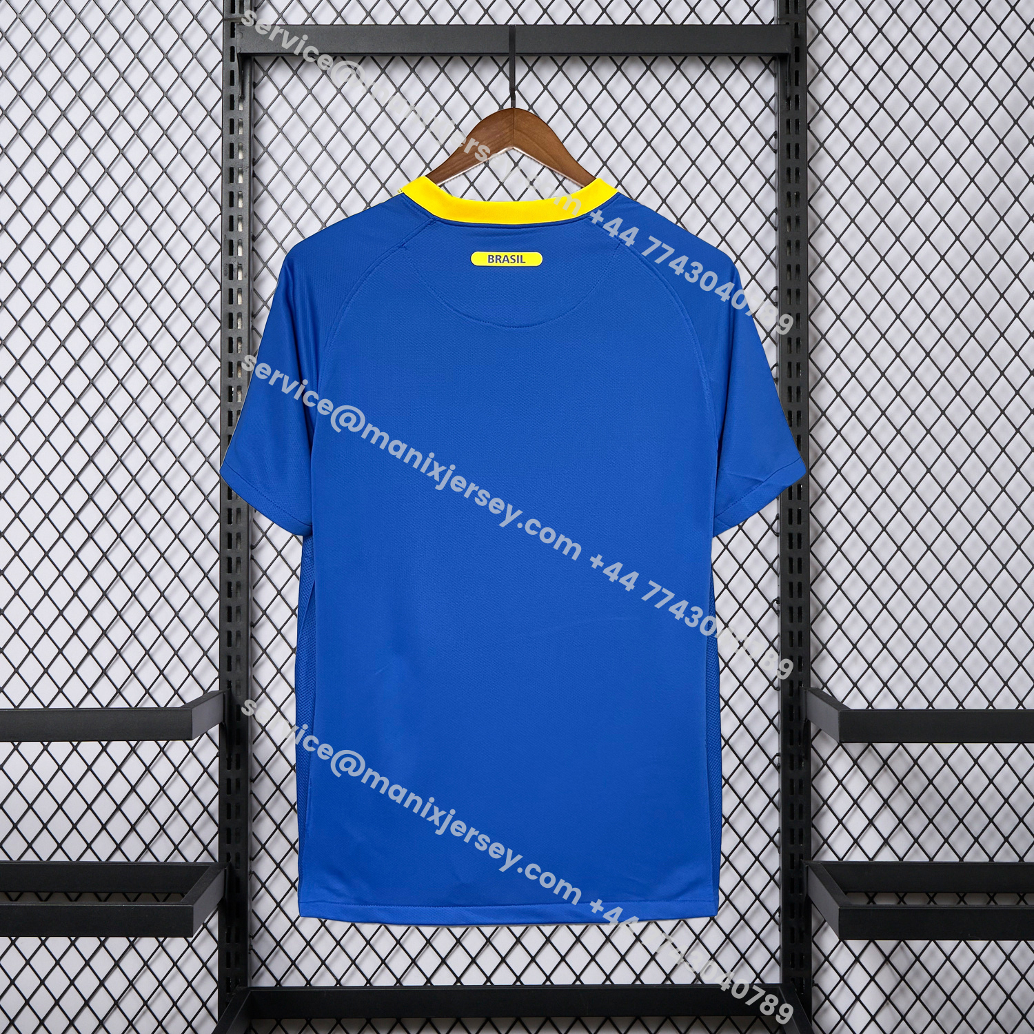 ManixJersey.com | Retro Brazil 2010 Away Blue Jersey -Customize Name, Number and Patch | Worldwide Shipping