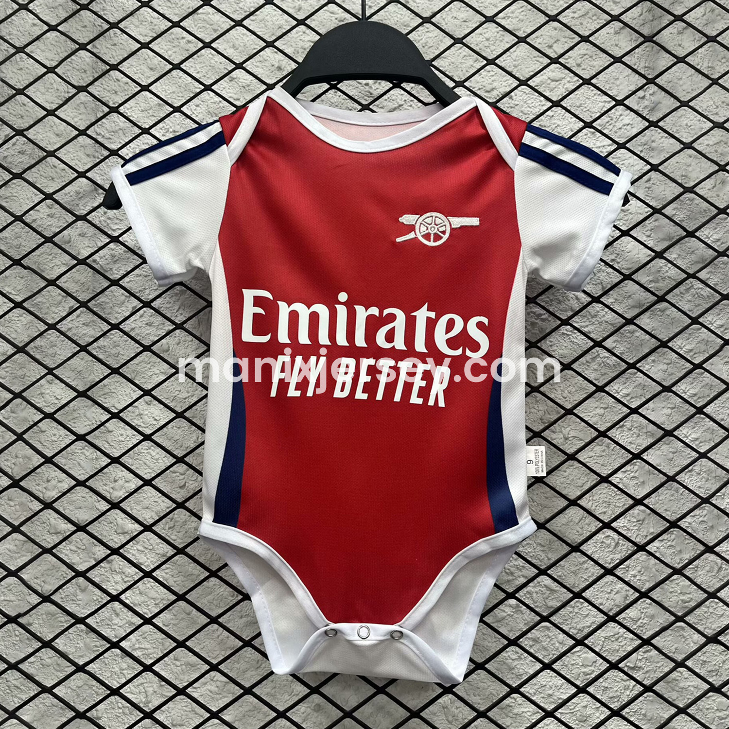 ManixJersey.com | Arsenal 24-25 Home Baby Crawling Suit -Customize Name, Number and Patch | Worldwide Shipping