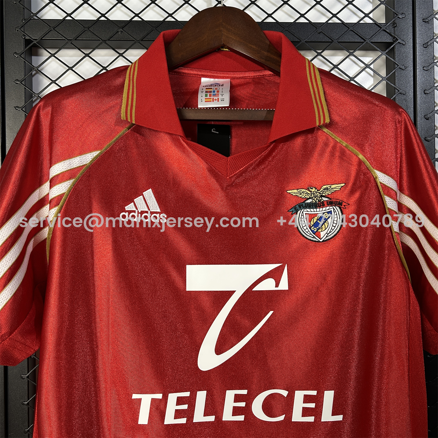 ManixJersey.com | Retro Benfica 1998-99 Home Jersey -Customize Name, Number and Patch | Worldwide Shipping