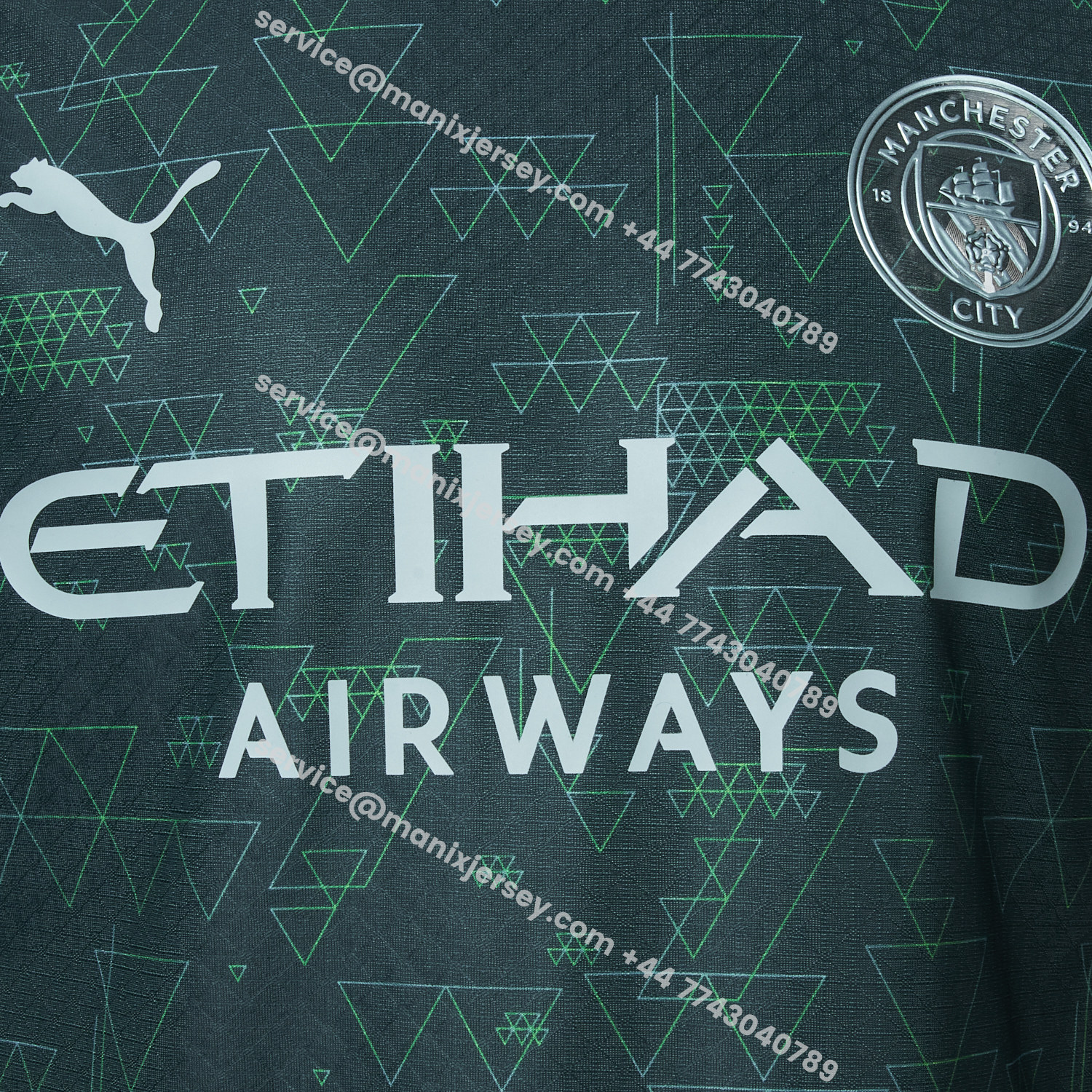 ManixJersey.com | Manchester City 25-26 Fourth Green Jersey - Player Version -Customize Name, Number and Patch | Worldwide Shipping