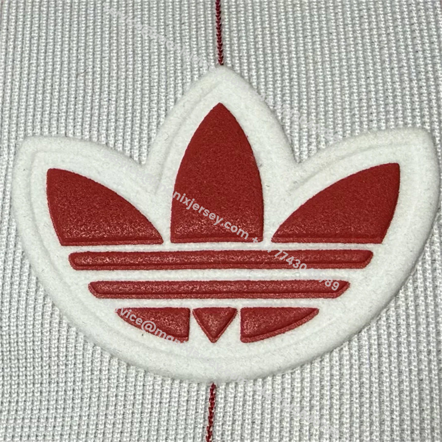 ManixJersey.com | Manchester United 25-26 Trefoil Red Lines White Travel Jersey - Player Version -Customize Name, Number and Patch | Worldwide Shipping