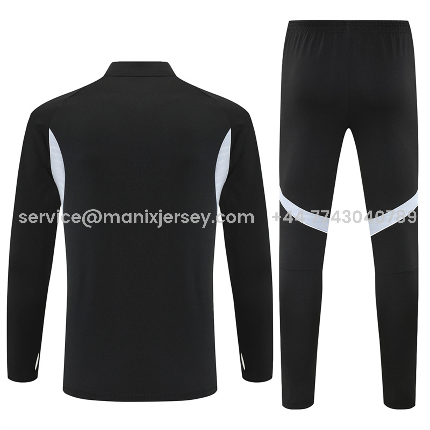 ManixJersey.com | Germany 25-26 Kids Long Sleeve Training Set - Black Top and Black Pants -Customize Name, Number and Patch | Worldwide Shipping