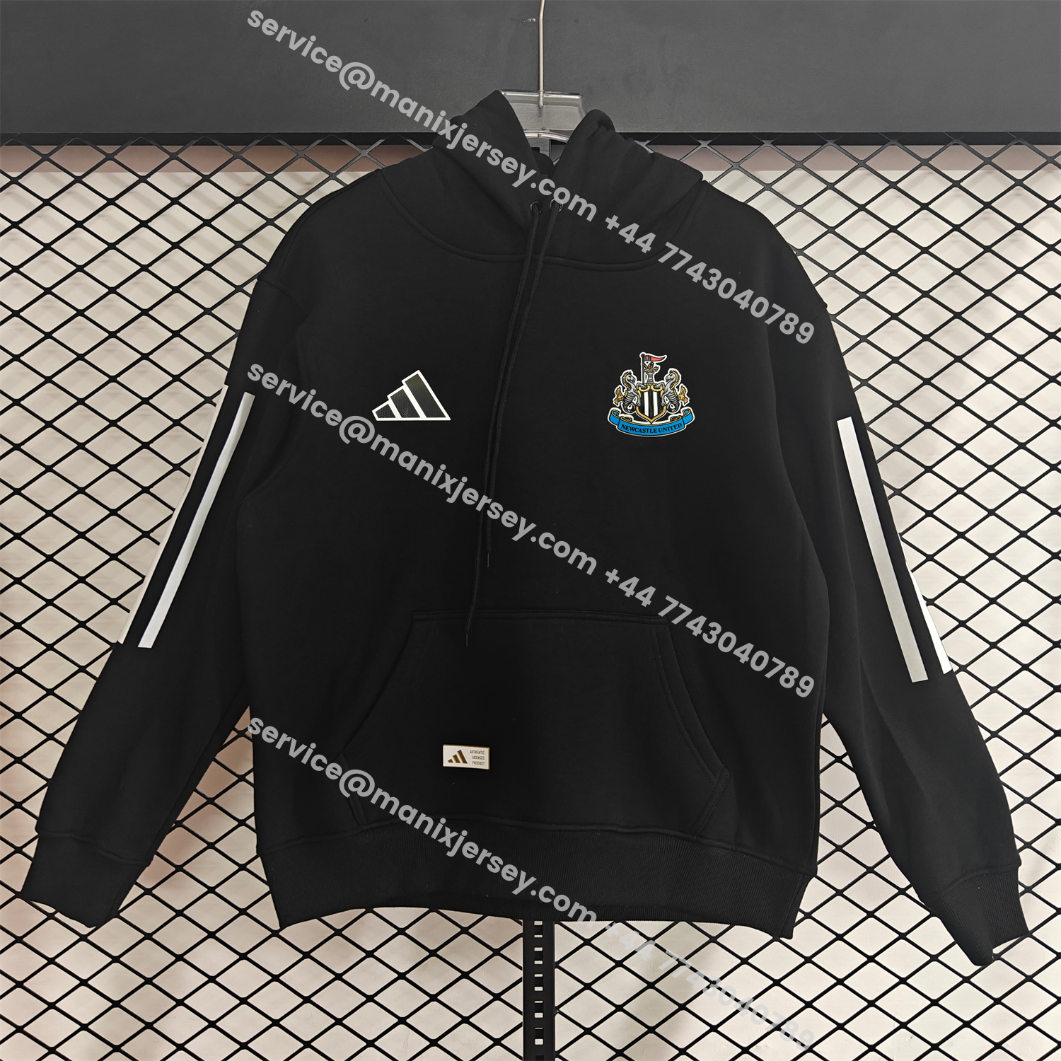 ManixJersey.com | Newcastle United 25-26 Home Unisex Pullover Hoodie -Customize Name, Number and Patch | Worldwide Shipping