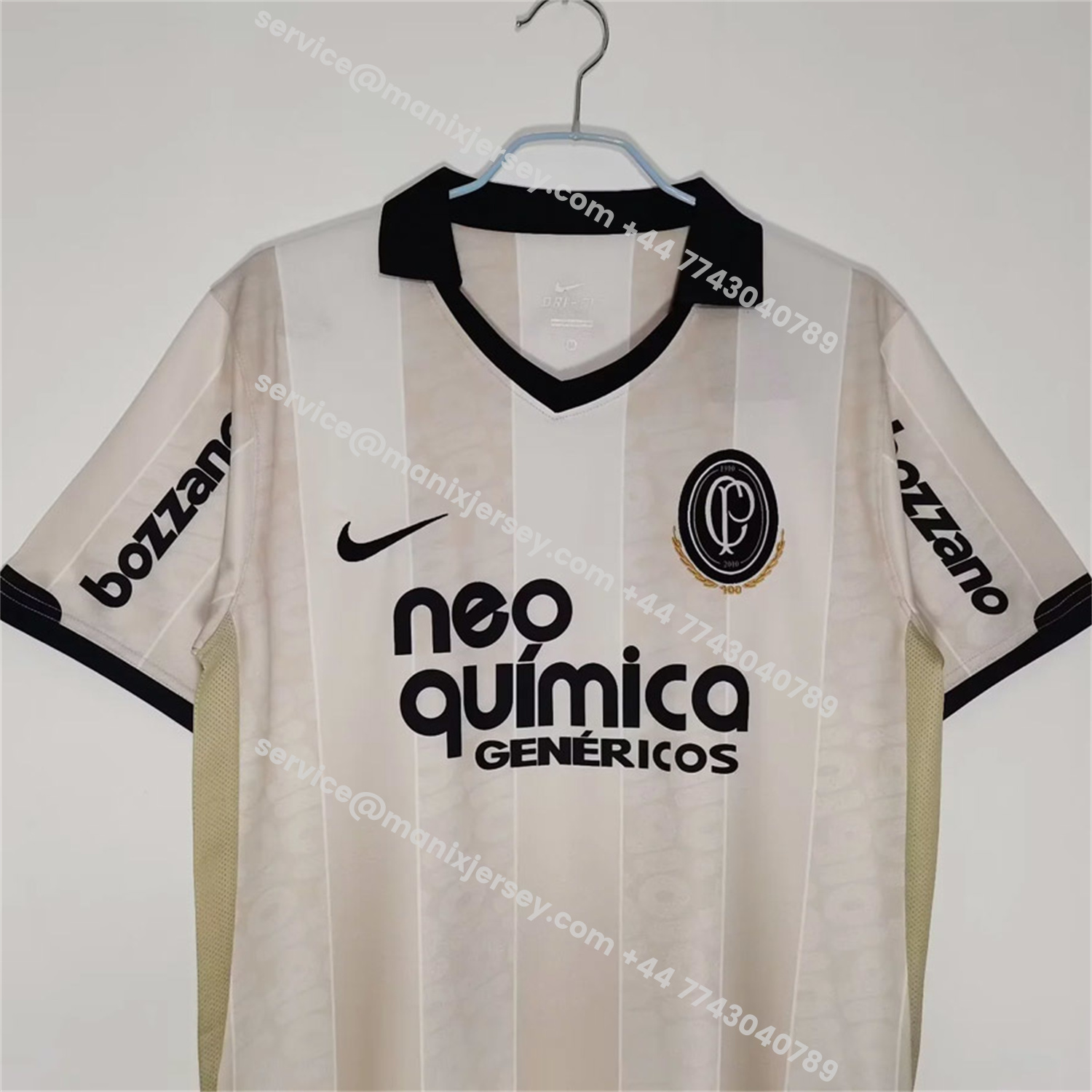 ManixJersey.com | Retro Corinthians 2010 100th Anniversary Jersey -Customize Name, Number and Patch | Worldwide Shipping