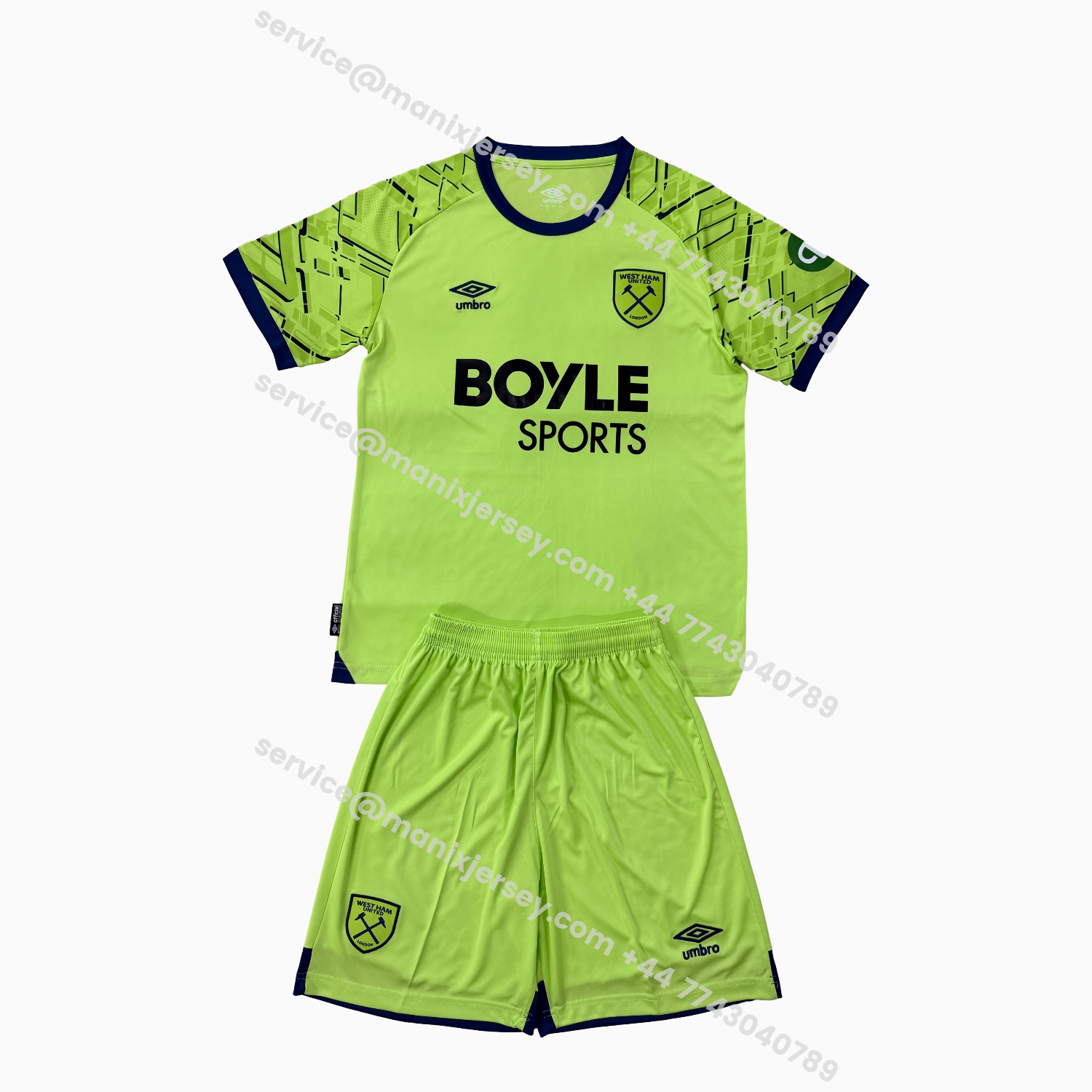 ManixJersey.com | West Ham United 25-26 Green Goalkeeper Men's Adult Jersey Set - Fans Version -Customize Name, Number and Patch | Worldwide Shipping