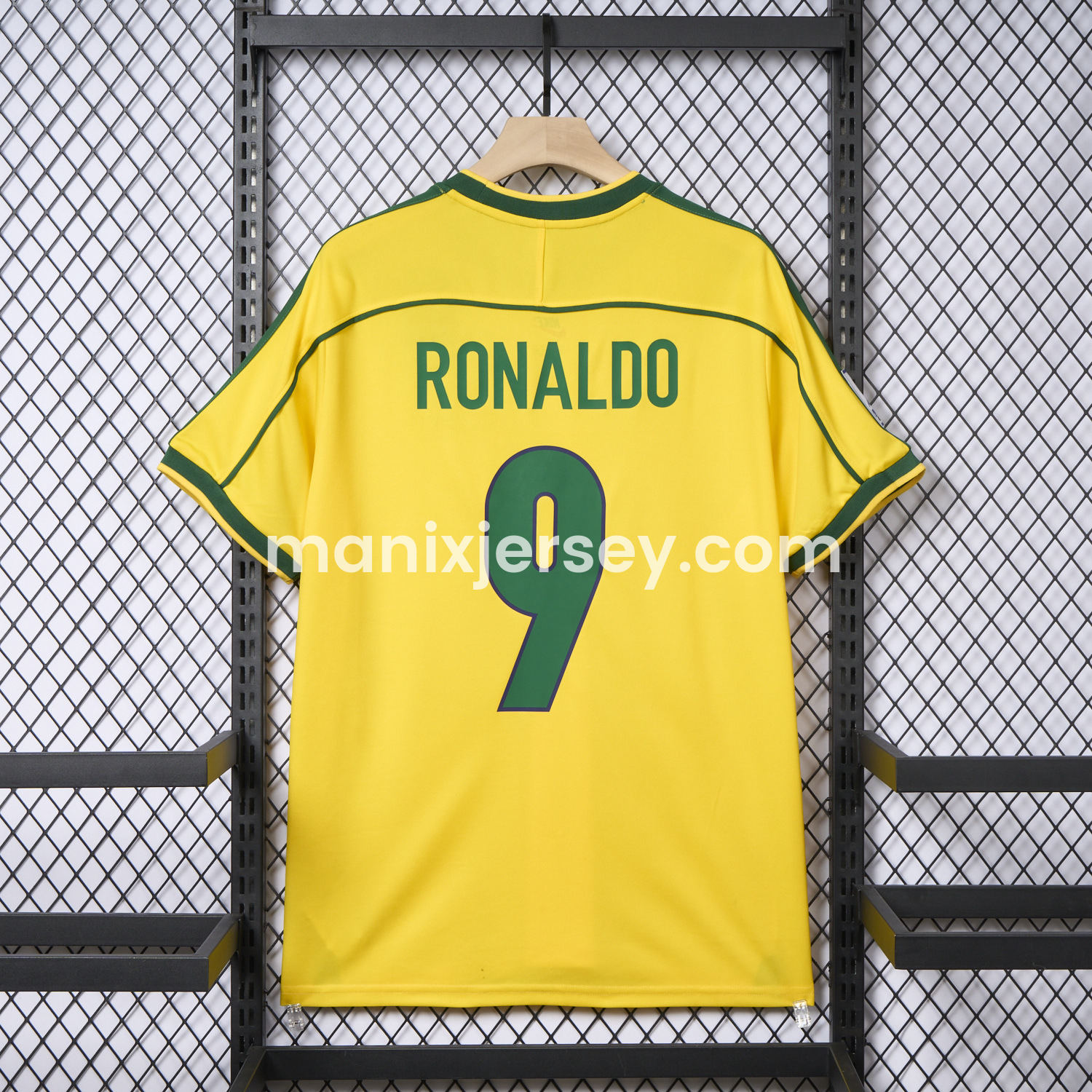 ManixJersey.com | Retro Brazil 1998 Home Jersey -Customize Name, Number and Patch | Worldwide Shipping