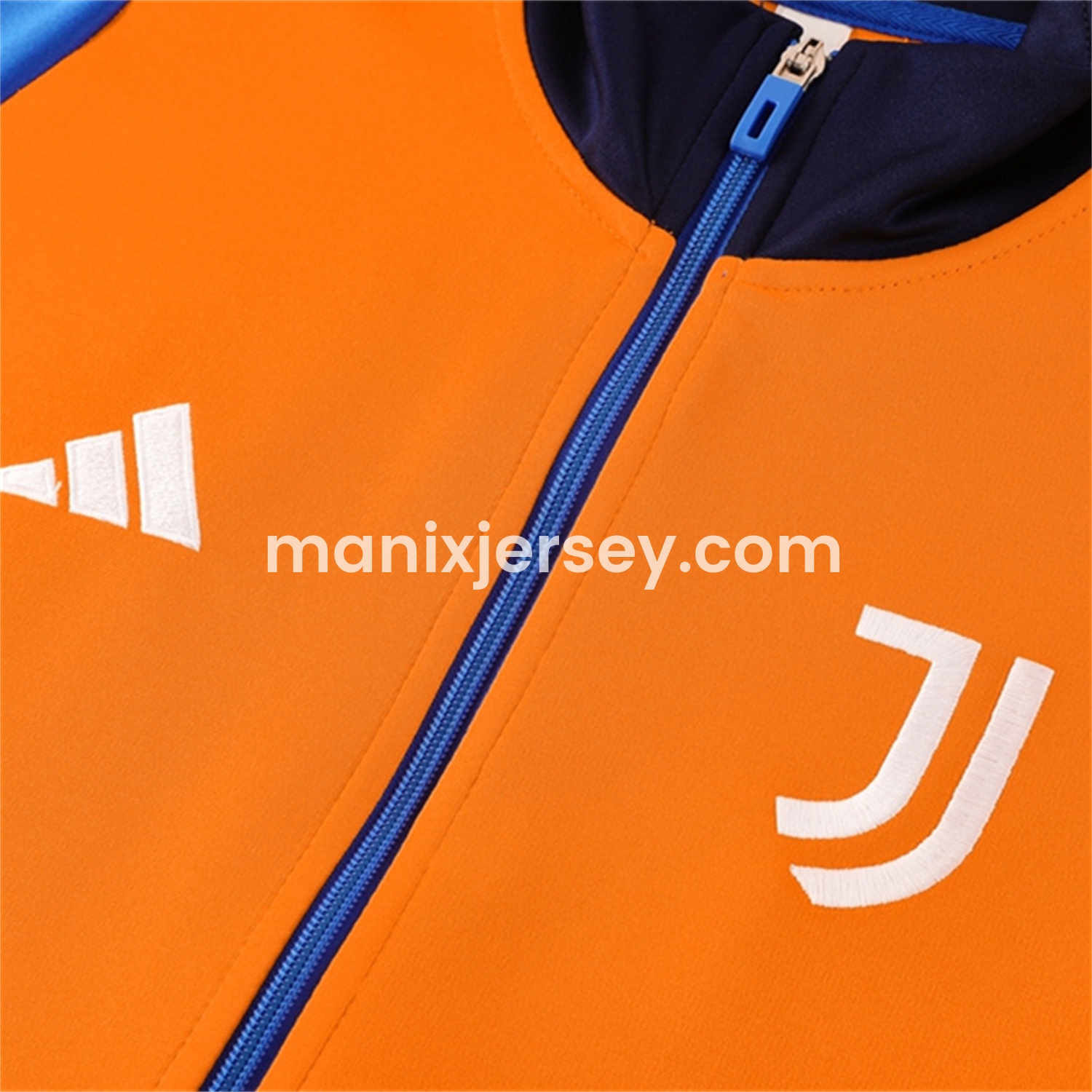 ManixJersey.com | Juventus 24-25 Jacket Training Tracksuit - Orange Jackets & Blue Pants -Customize Name, Number and Patch | Worldwide Shipping