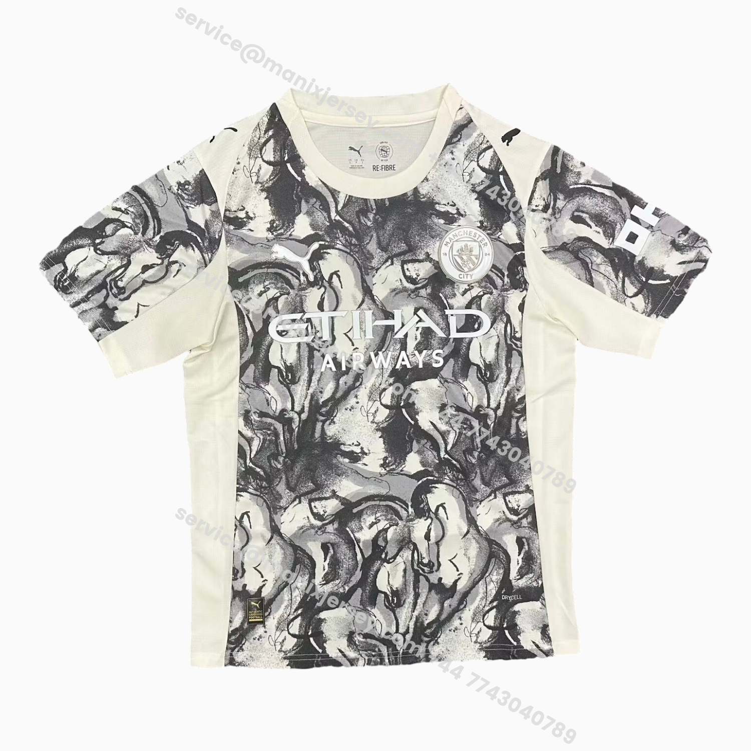 ManixJersey.com | Manchester City 25-26 Year of the Horse Ink Painting Special Jersey - Fans Version -Customize Name, Number and Patch | Worldwide Shipping