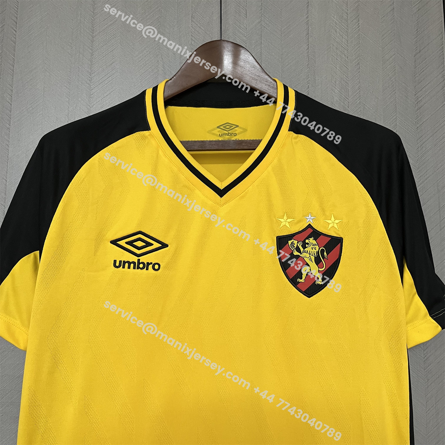 ManixJersey.com | Sport Recife 25-26 Away Yellow Jersey - Fans Version -Customize Name, Number and Patch | Worldwide Shipping