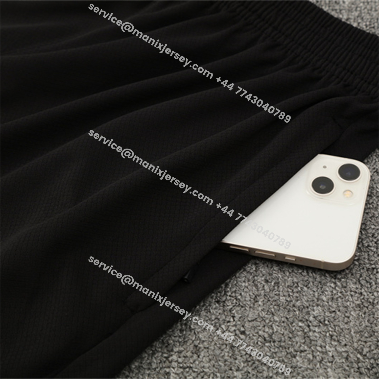 ManixJersey.com | C.H.E.L.S.E.A 25-26 Short-Sleeve Training Set - Black Top & Black Shorts -Customize Name, Number and Patch | Worldwide Shipping